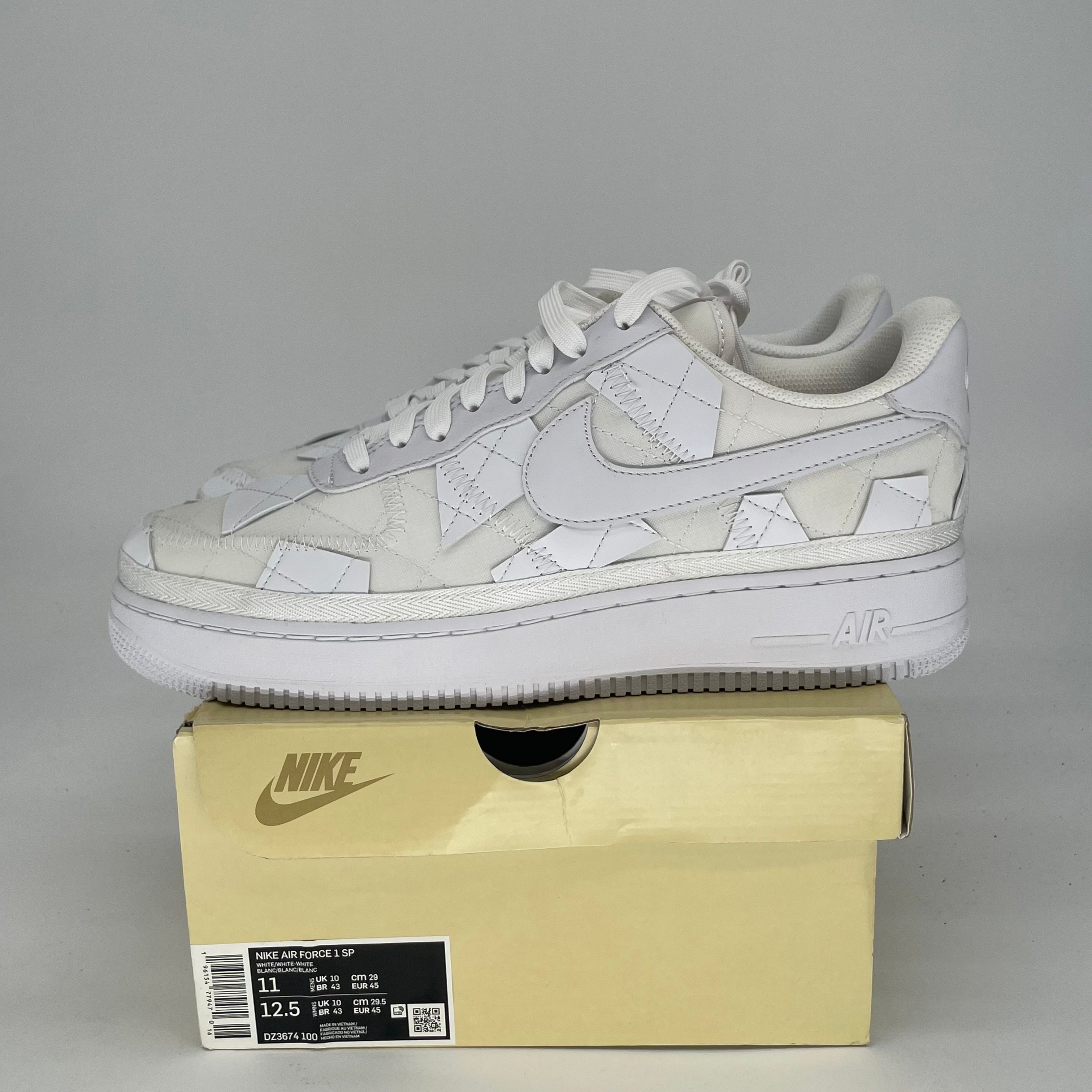 NIKE AIR FORCE 1 LOW BILLIE EILISH TRIPLE WHITE DZ3674-100 SIZE 11/12.5W