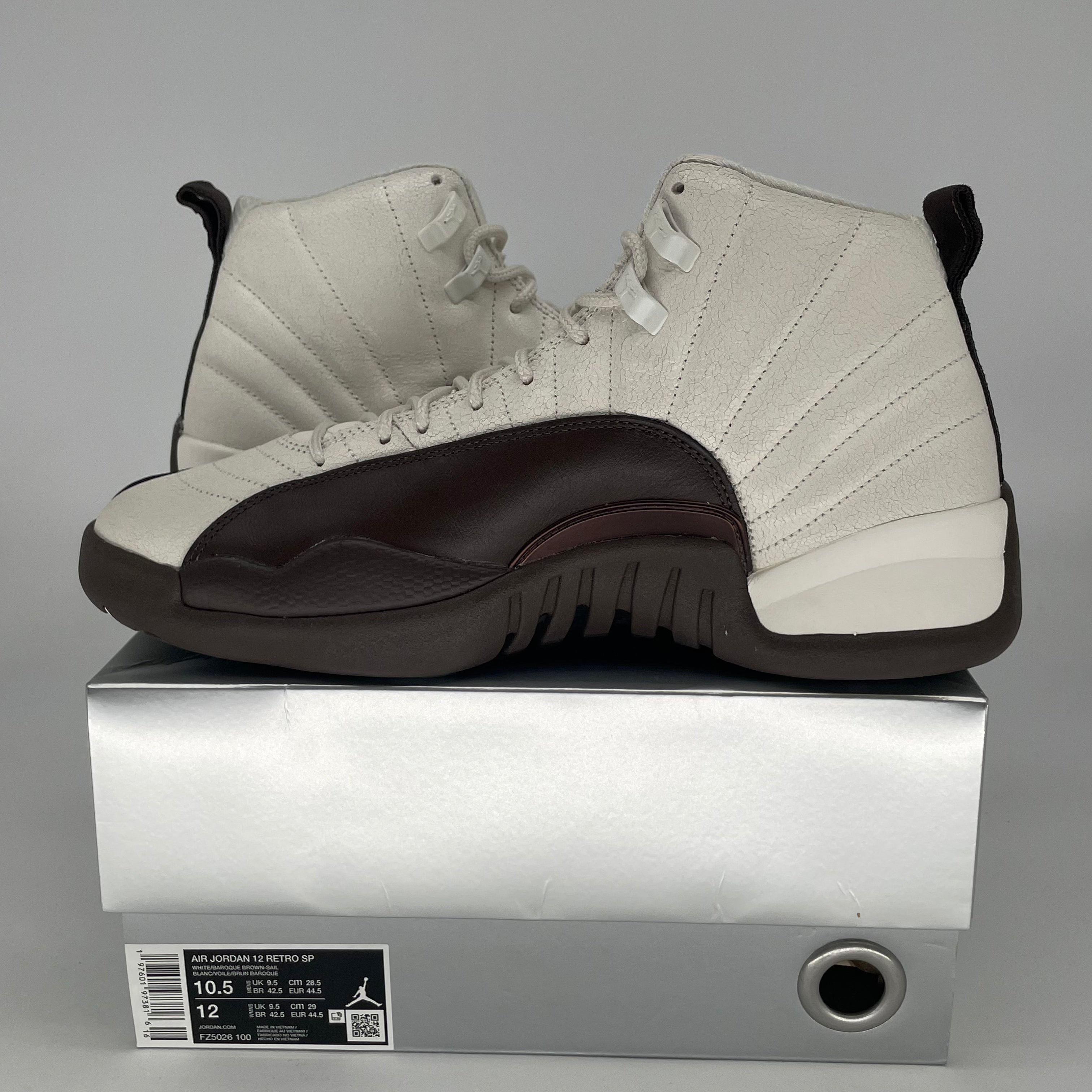 AIR JORDAN 12 SOLEFLY CAFECITO FZ5026-100 SIZE 10.5/12W