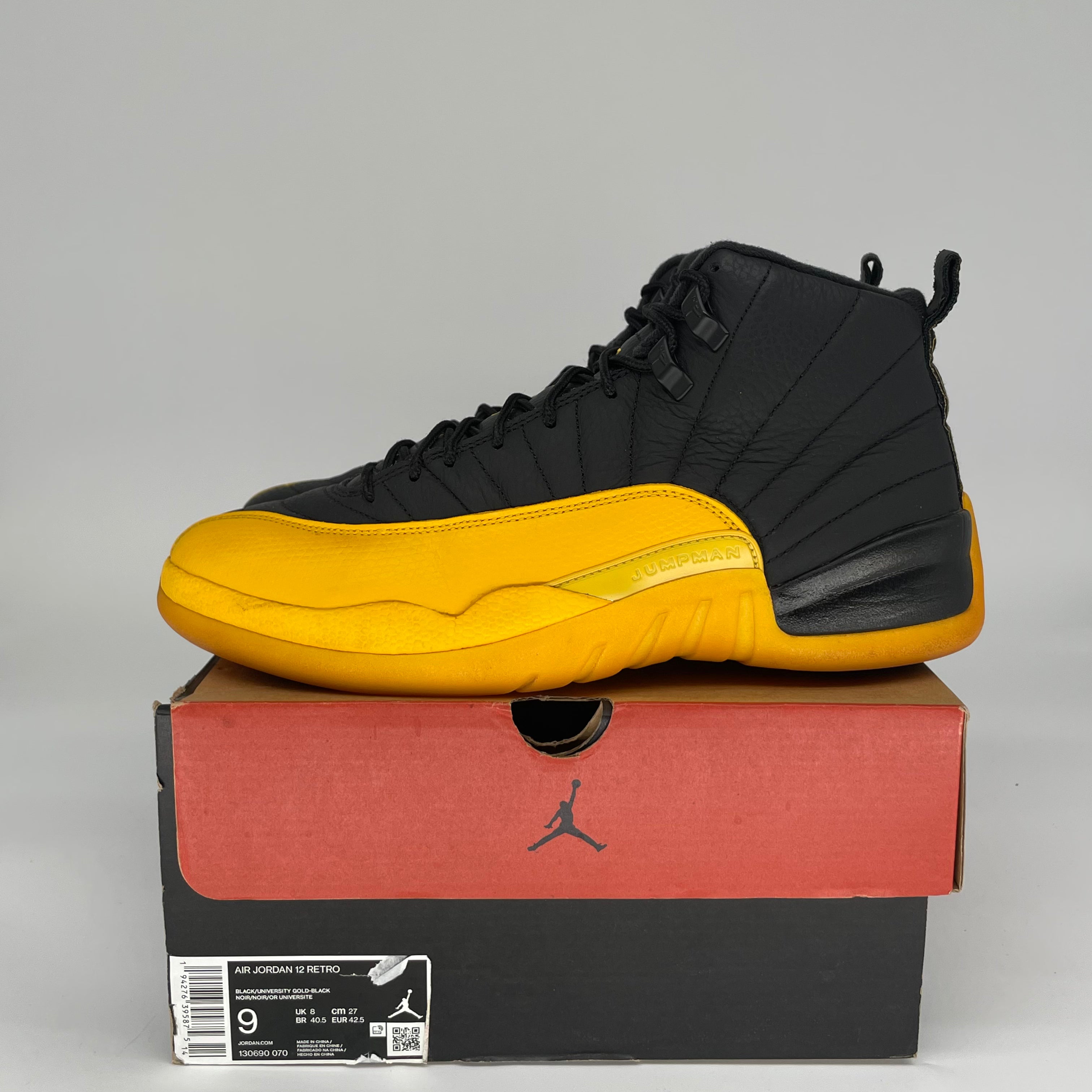 AIR JORDAN 12 UNIVERSITY GOLD SIZE 9 130690-070