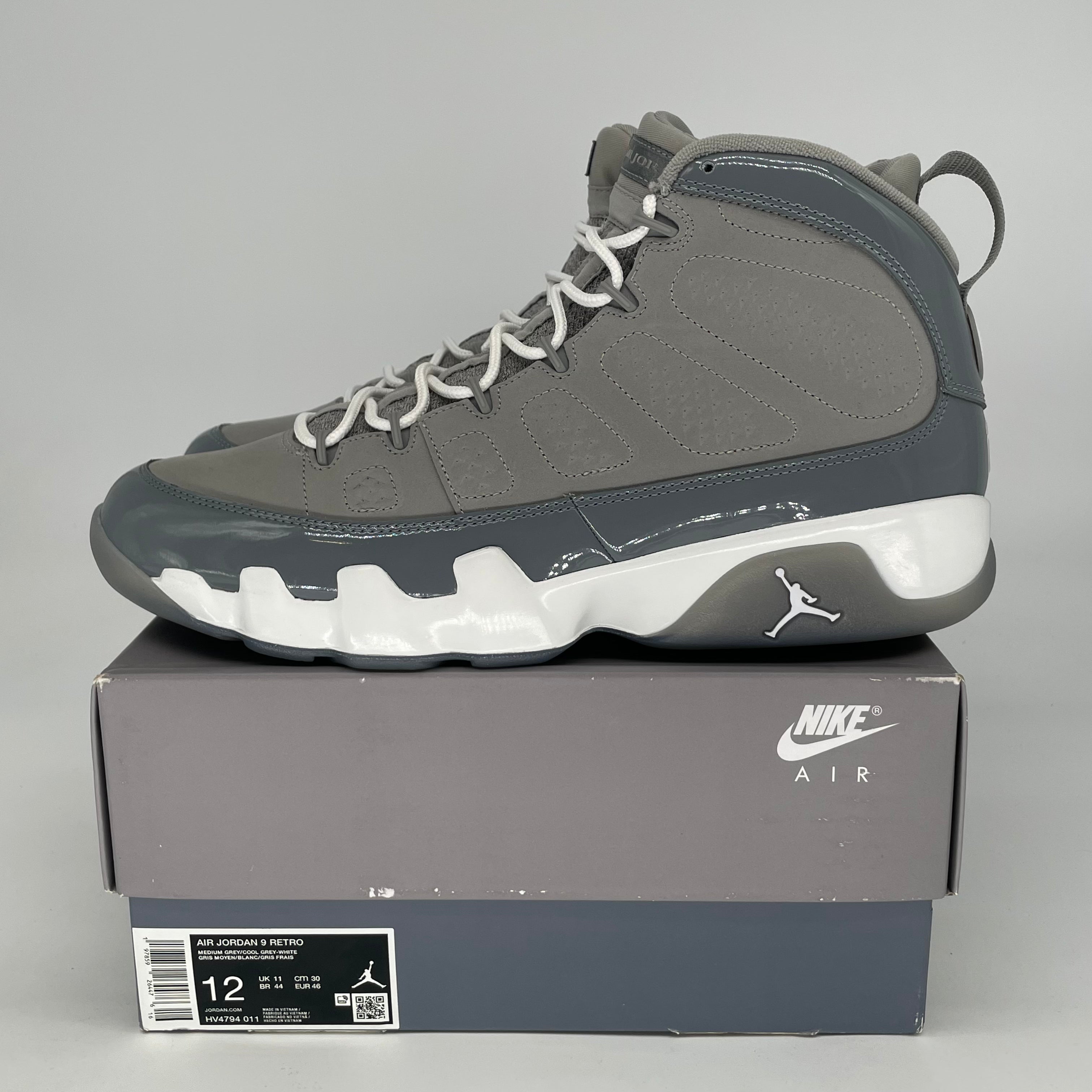 AIR JORDAN 9 COOL GREY HV4794-011 SIZE 12/13.5W