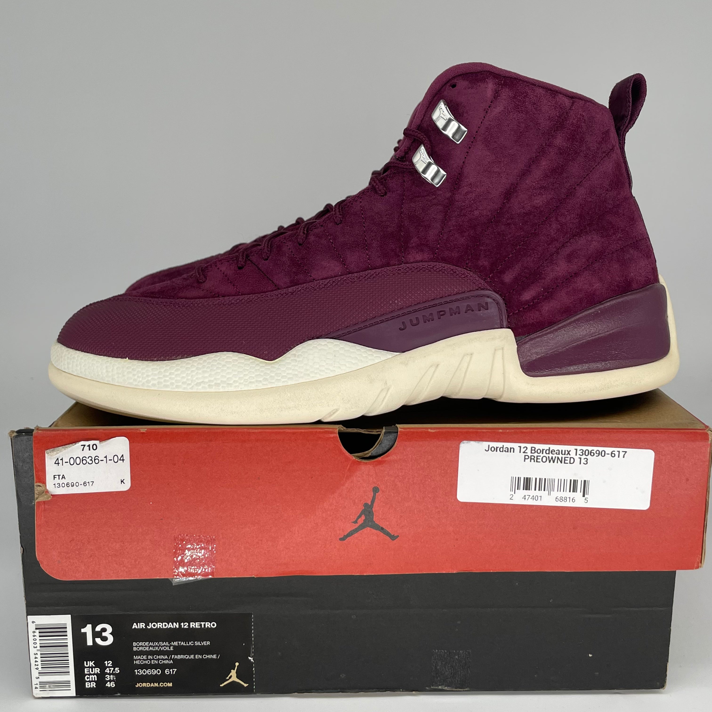 AIR JORDAN 12 BORDEAUX SIZE 13 130690-617