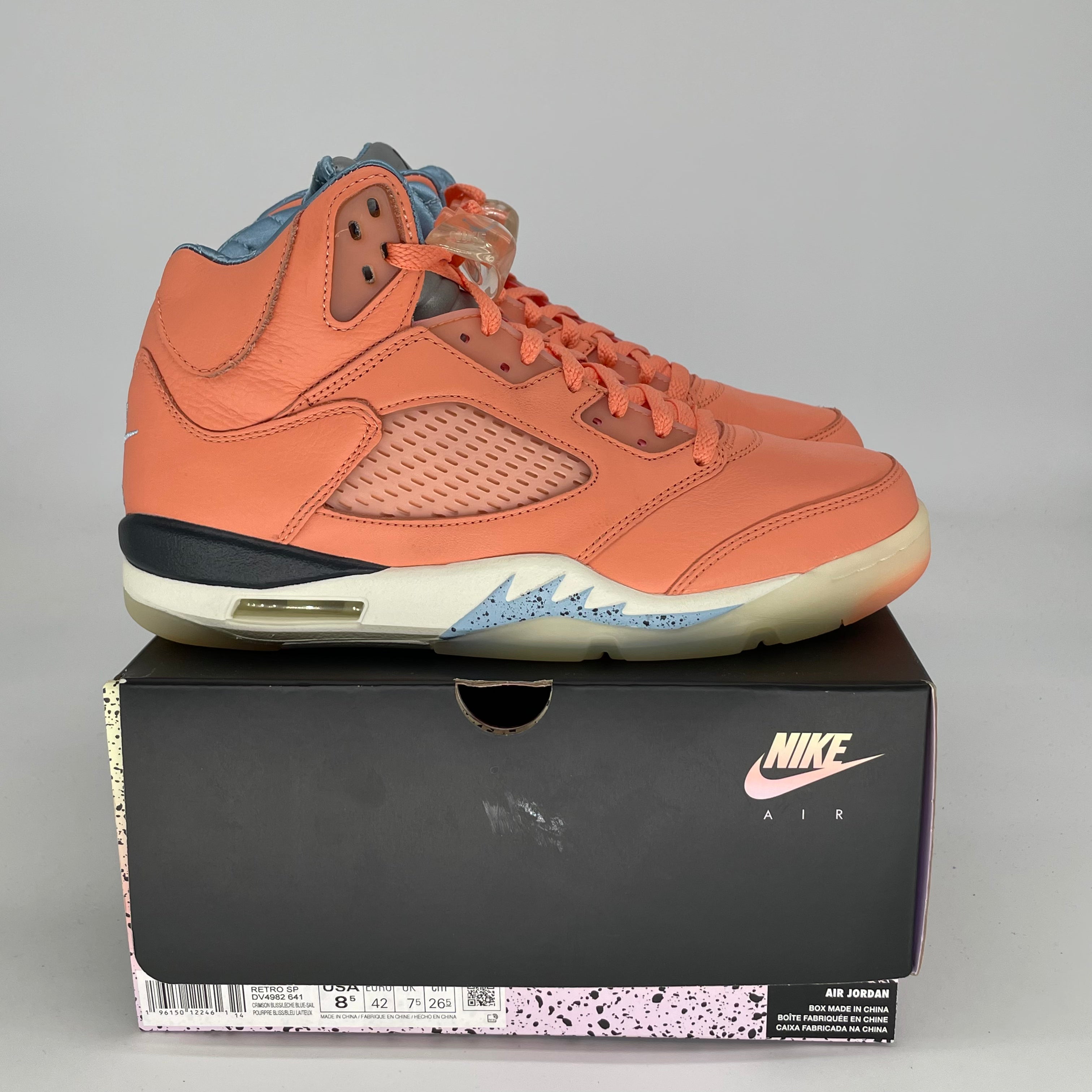 AIR JORDAN 5 DJ KALED WE THE BEST CRIMSON BLISS SIZE 8.5/10W DV4982-641
