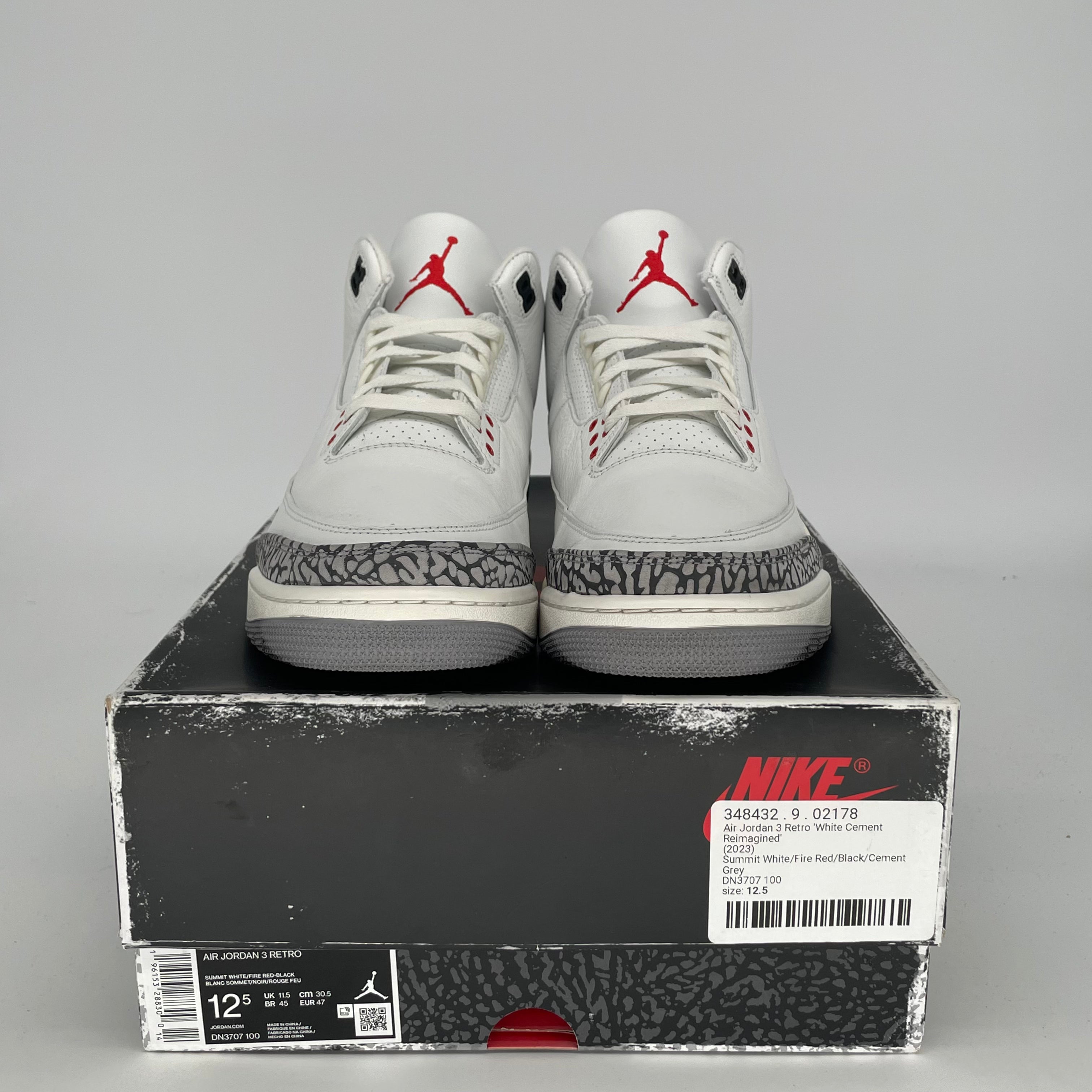 AIR JORDAN 3 WHITE CEMENT REIMAGINED SIZE 12.5 DN3707-100