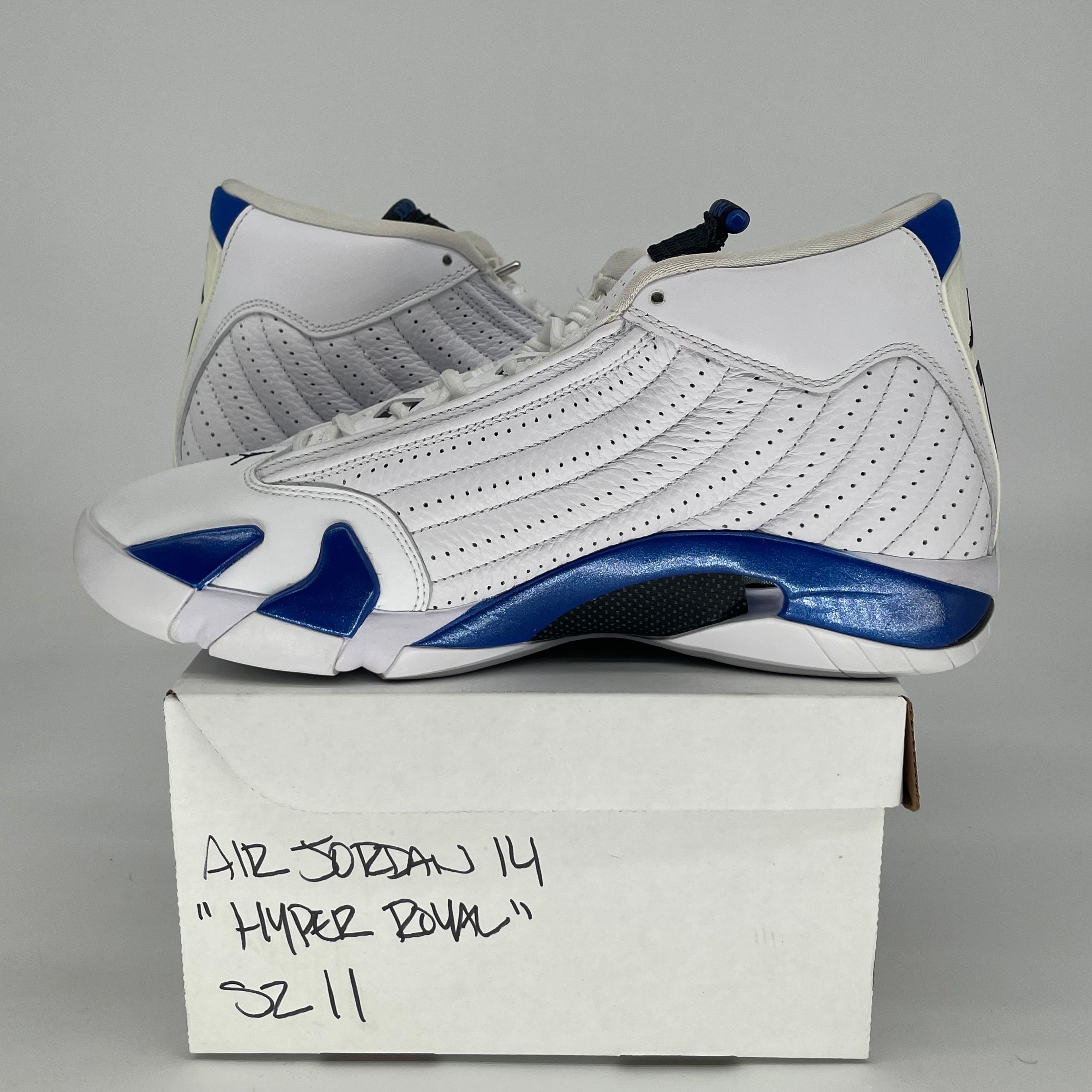 AIR JORDAN 14 WHITE HYPER ROYAL HJ7710-101 SIZE 11/12.5W