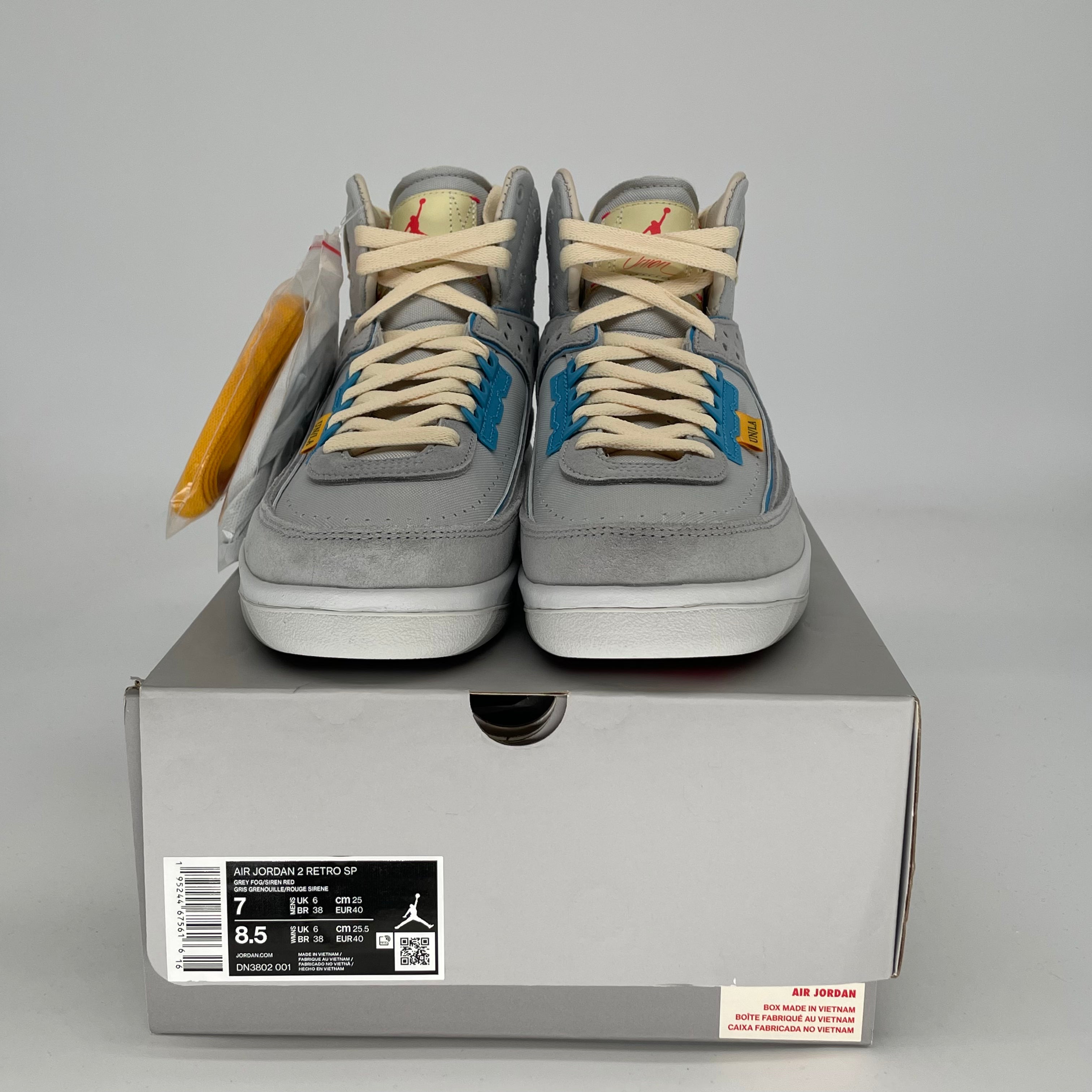 AIR JORDAN 2 UNION GREY FOG SIZE 7/8.5W DN3802-001