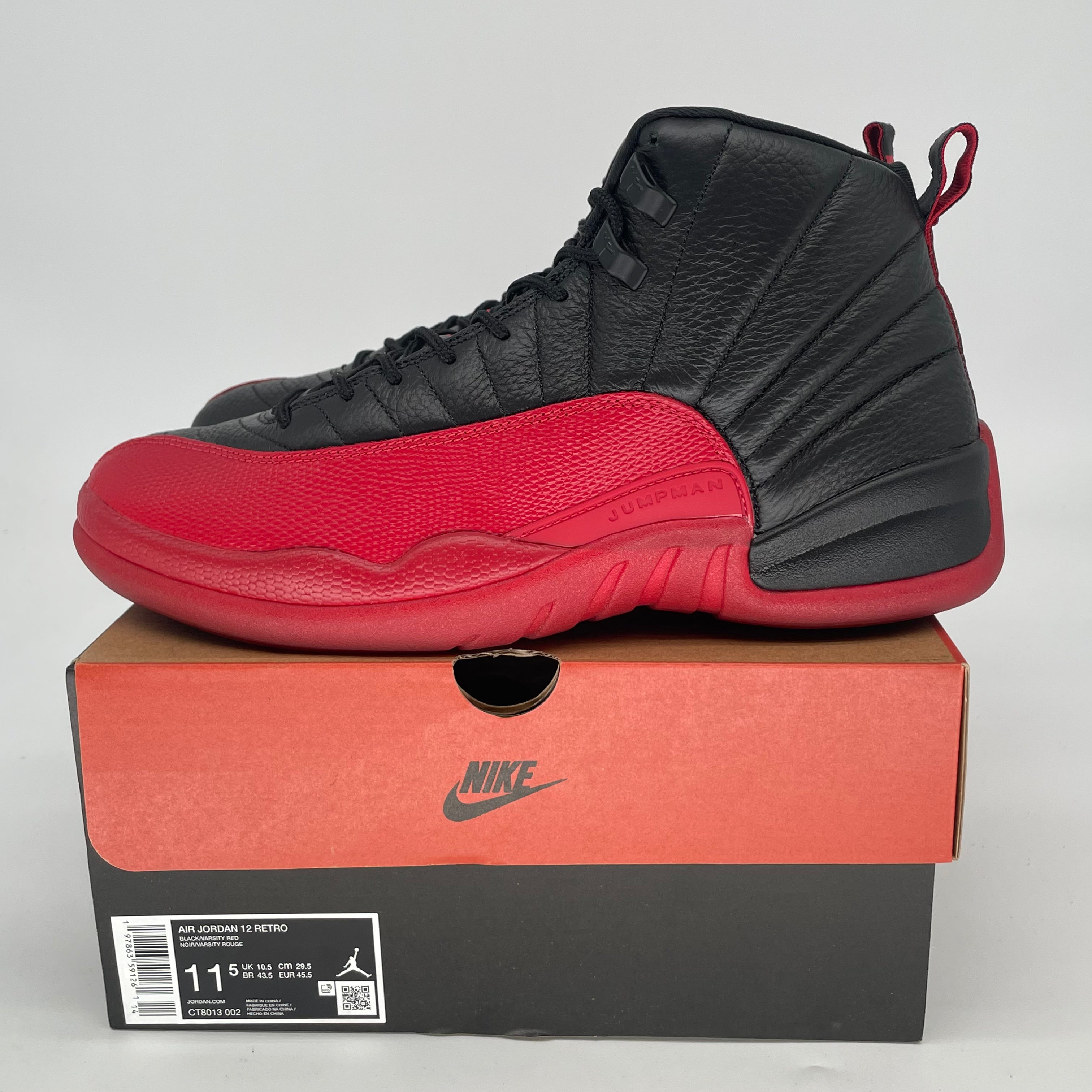 AIR JORDAN 12 FLU GAME CT8013-002 SIZE 11.5/13W