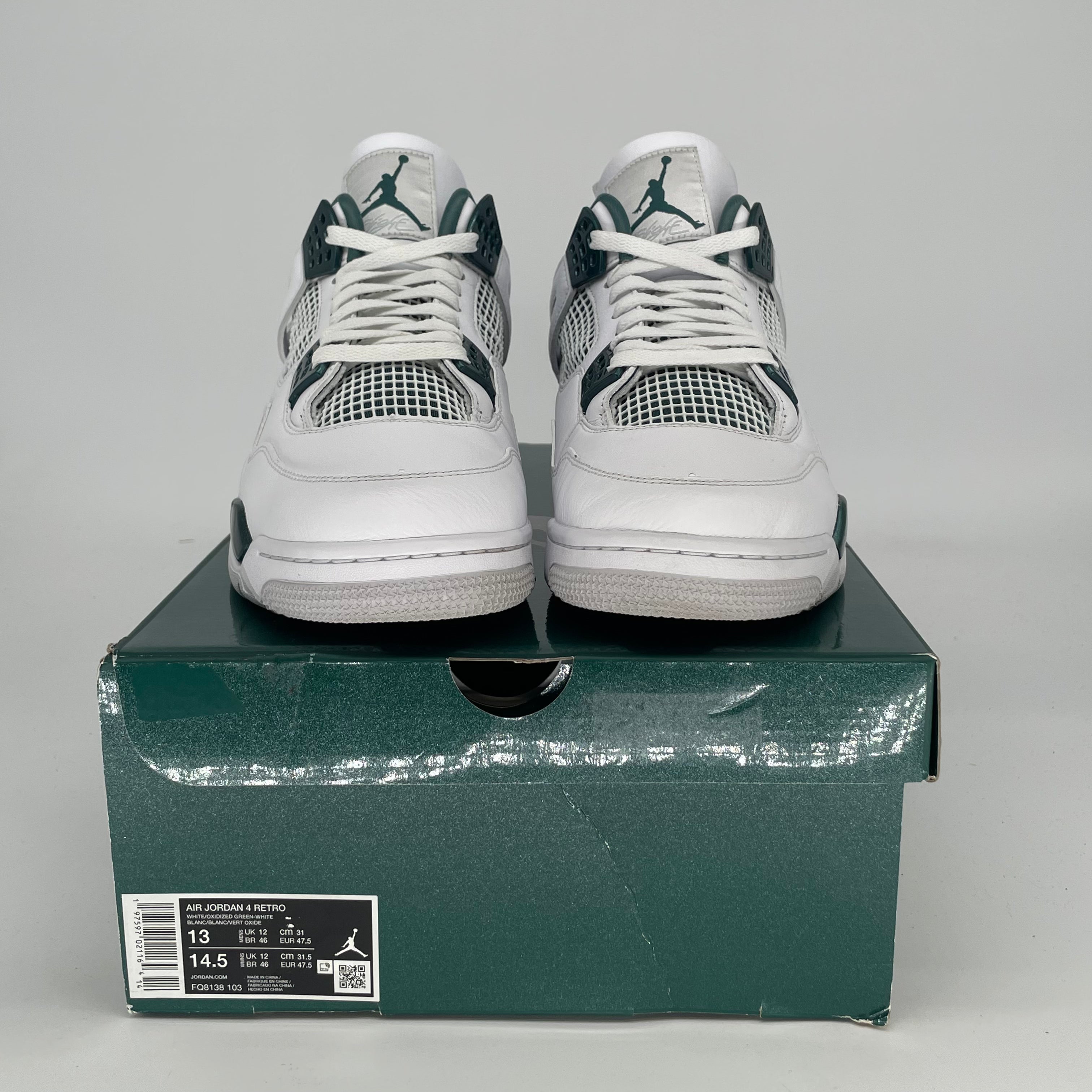 AIR JORDAN 4 OXIDIZED GREEN FQ8138-103 SIZE 13/14.5W