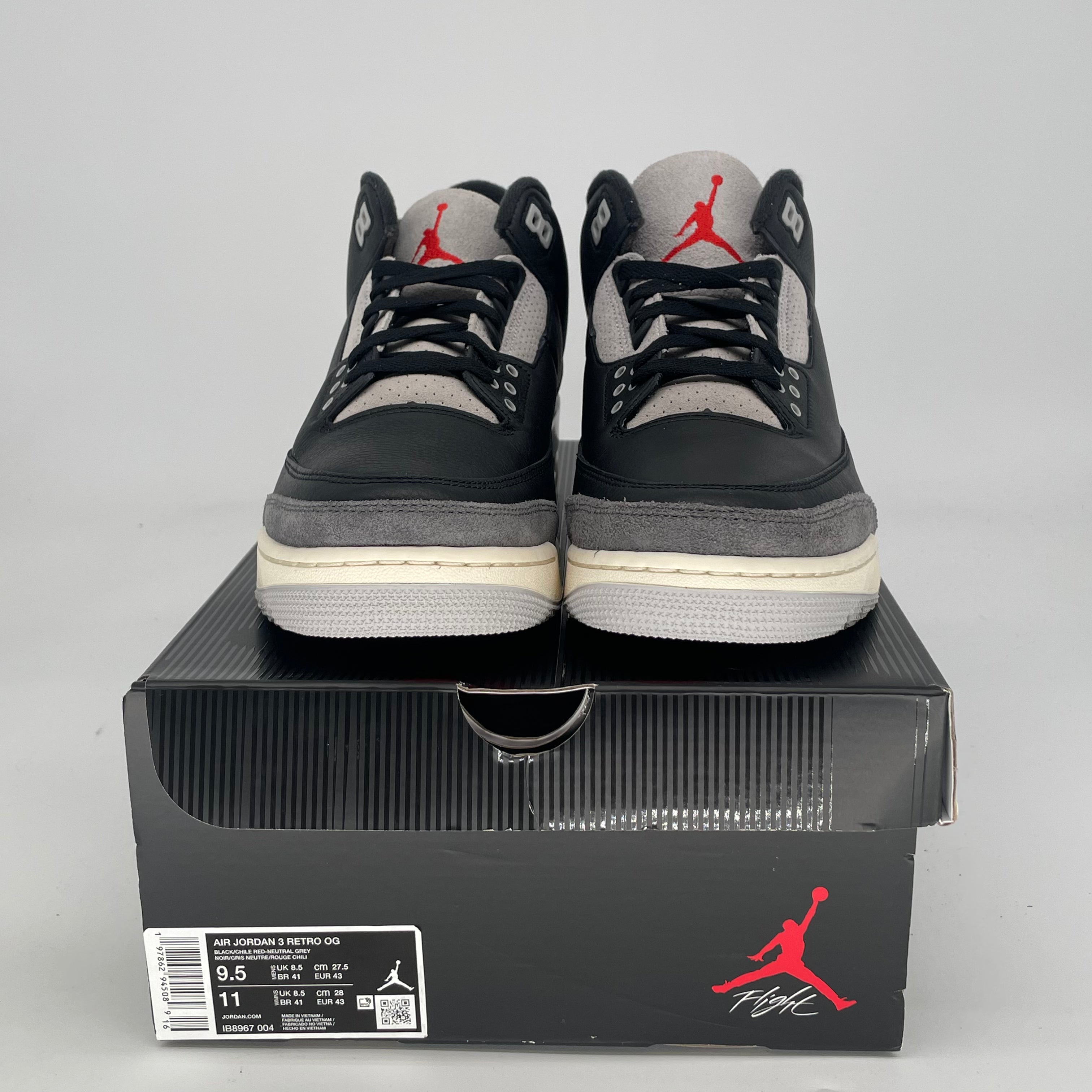 AIR JORDAN 3 RARE AIR IB8967-004 SIZE 9.5/11W