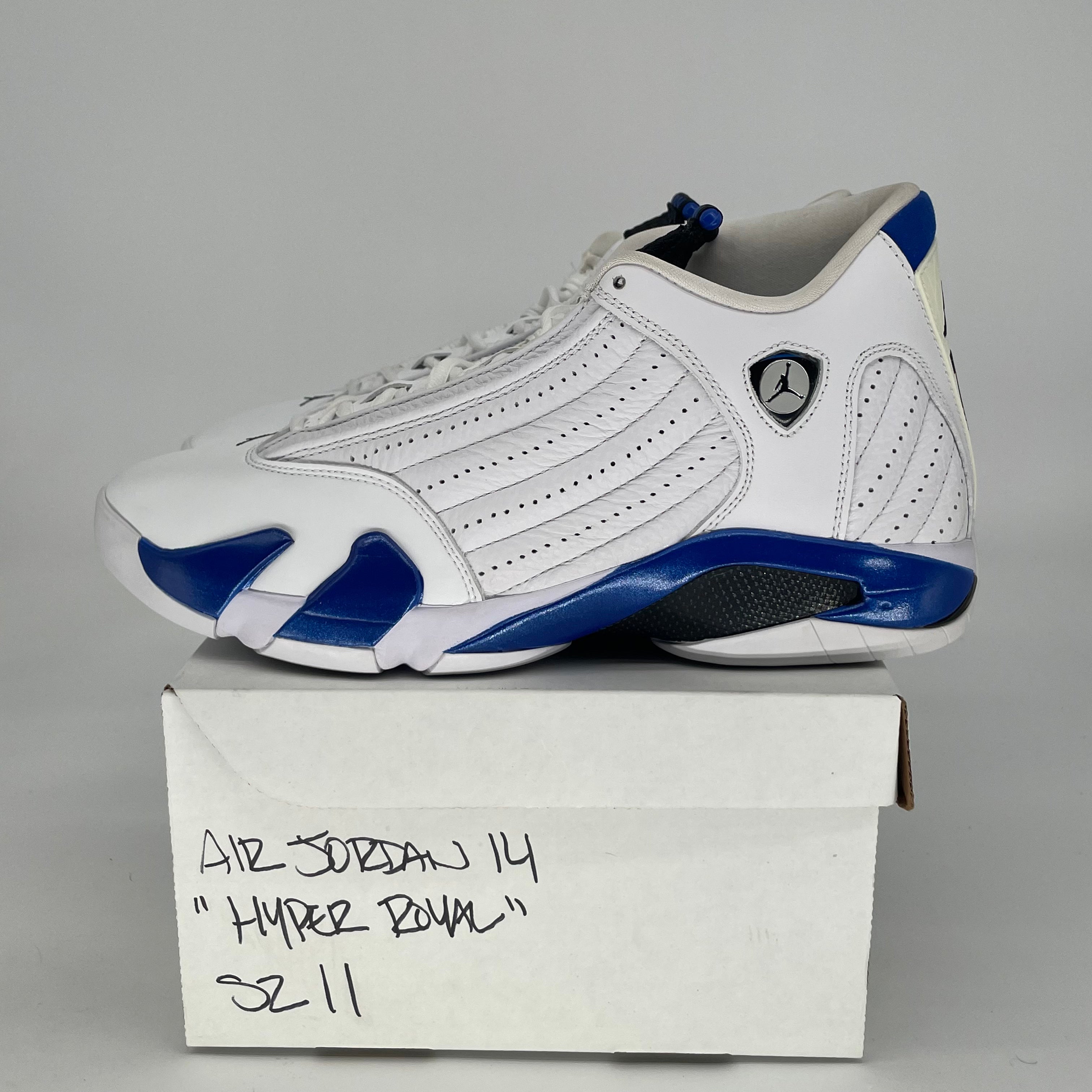 AIR JORDAN 14 WHITE HYPER ROYAL HJ7710-101 SIZE 11/12.5W