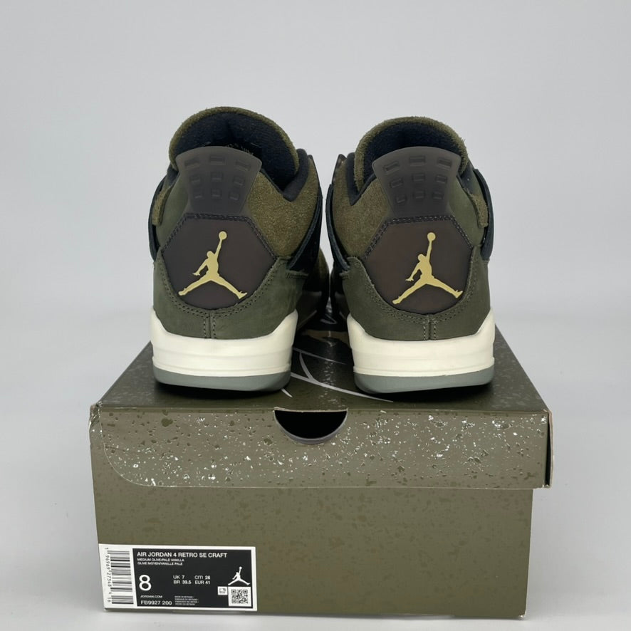 AIR JORDAN 4 CRAFT MEDIUM OLIVE FB9927-200 SIZE 8/9.5W