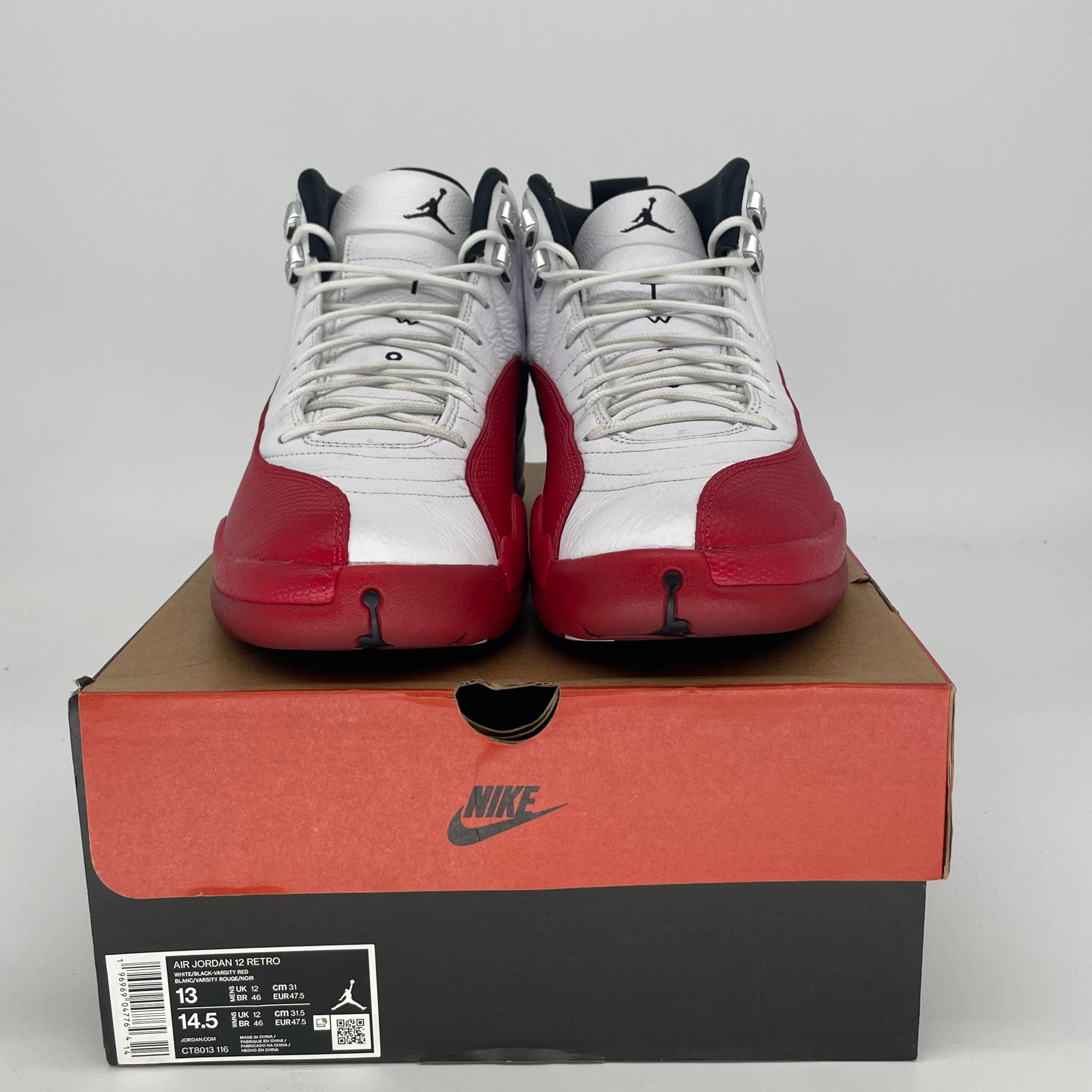 AIR JORDAN 12 CHERRY CT8013-116 SIZE 13/14.5W
