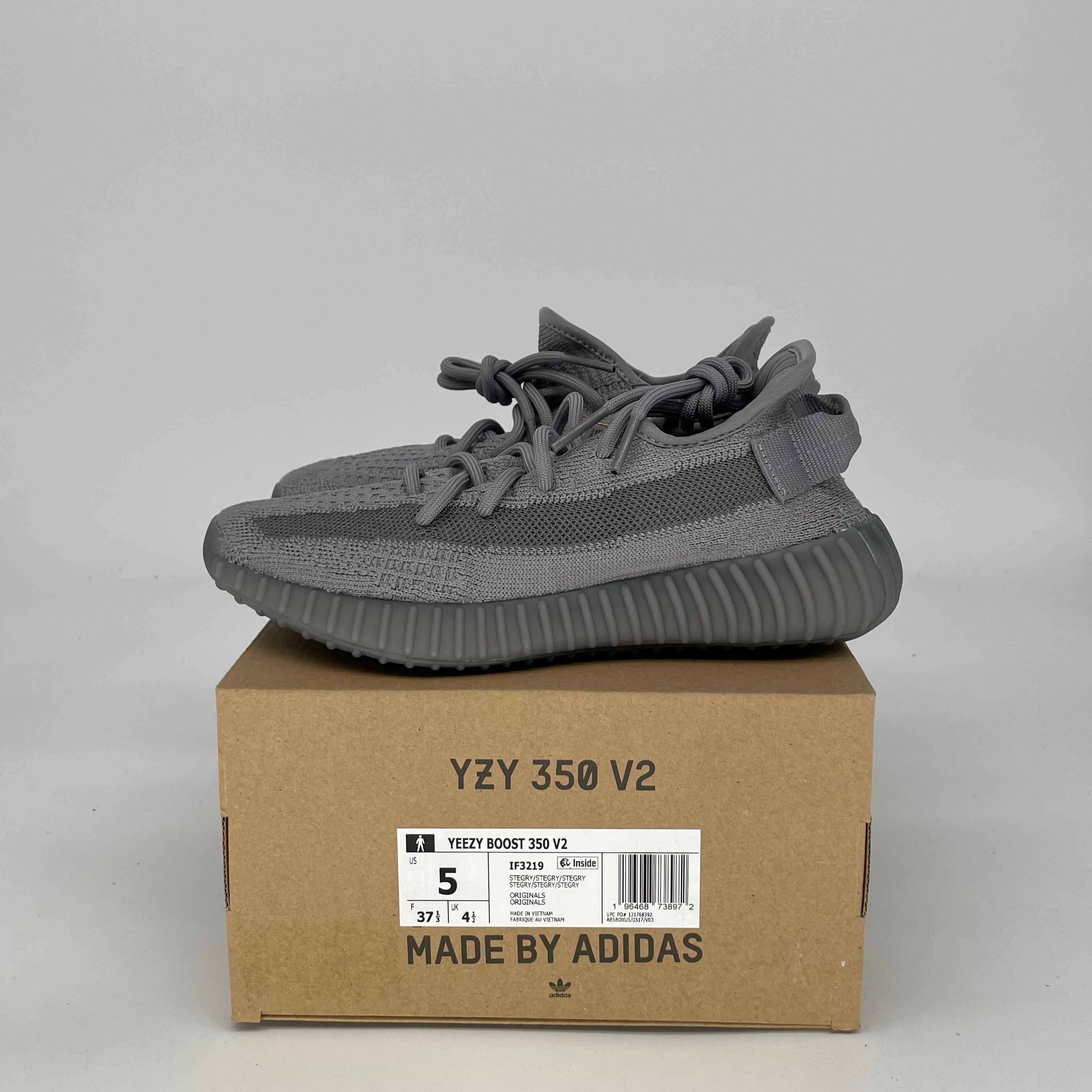 ADIDAS YEEZY 350 V2 STEEL GREY IF3219 SIZE 5/6.5W