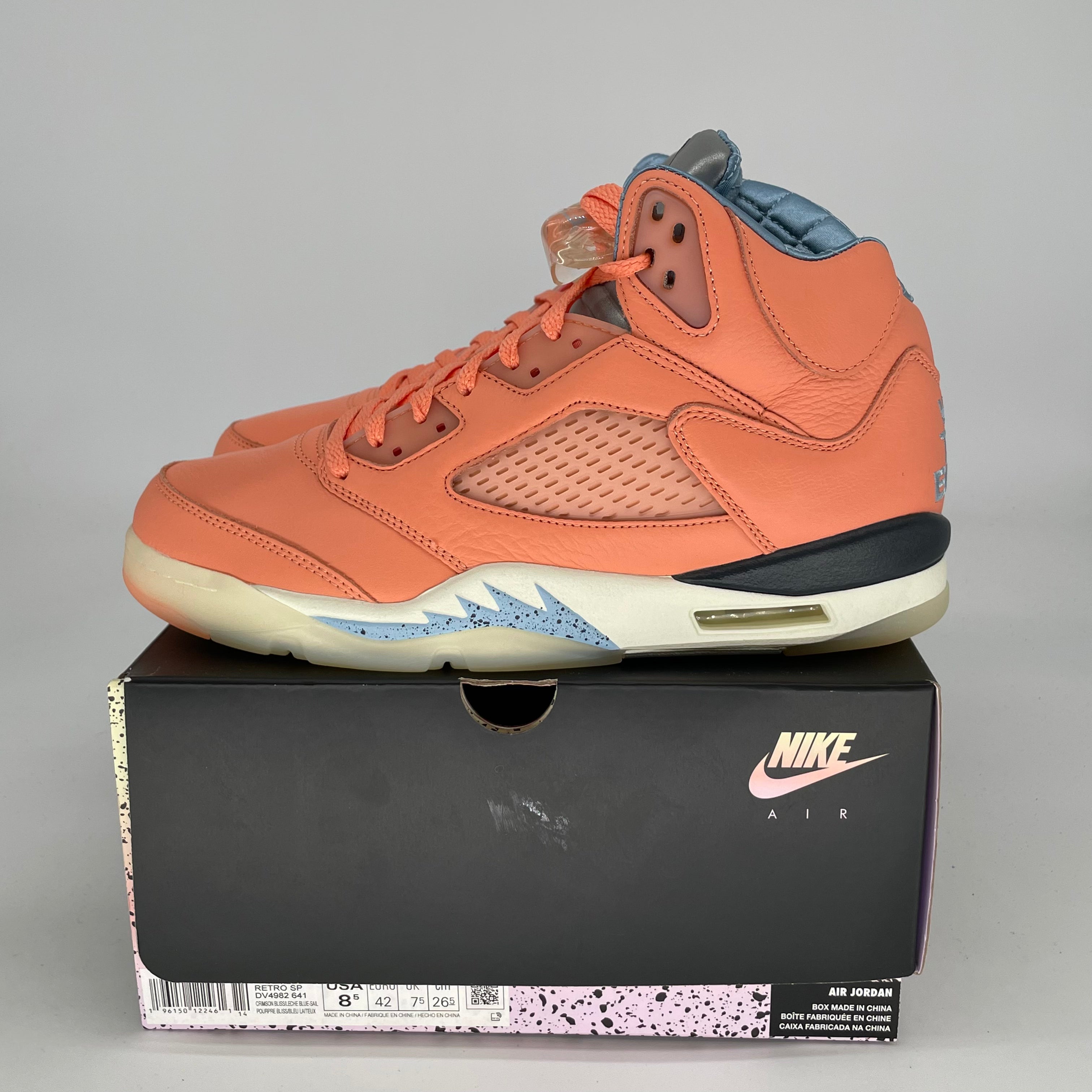 AIR JORDAN 5 DJ KALED WE THE BEST CRIMSON BLISS SIZE 8.5/10W DV4982-641