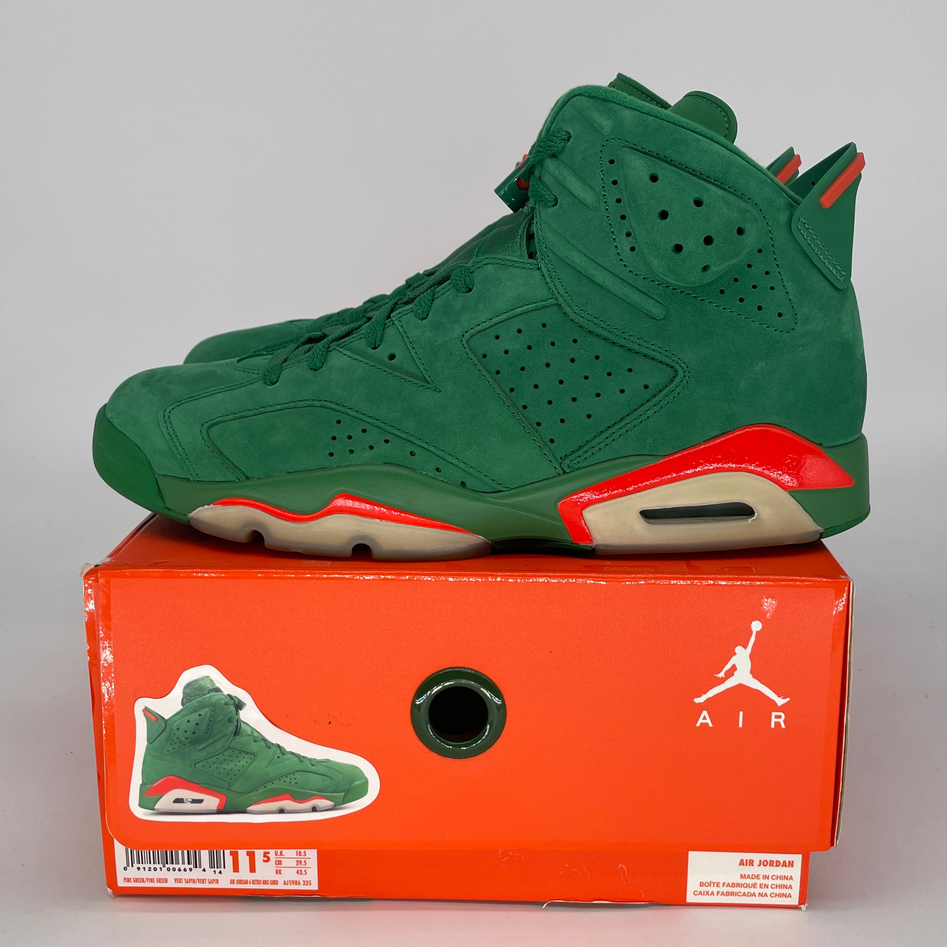 AIR JORDAN 6 GATORADE GREEN AJ5986-335 SIZE 11.5/13W