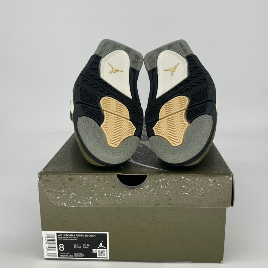 AIR JORDAN 4 CRAFT MEDIUM OLIVE FB9927-200 SIZE 8/9.5W