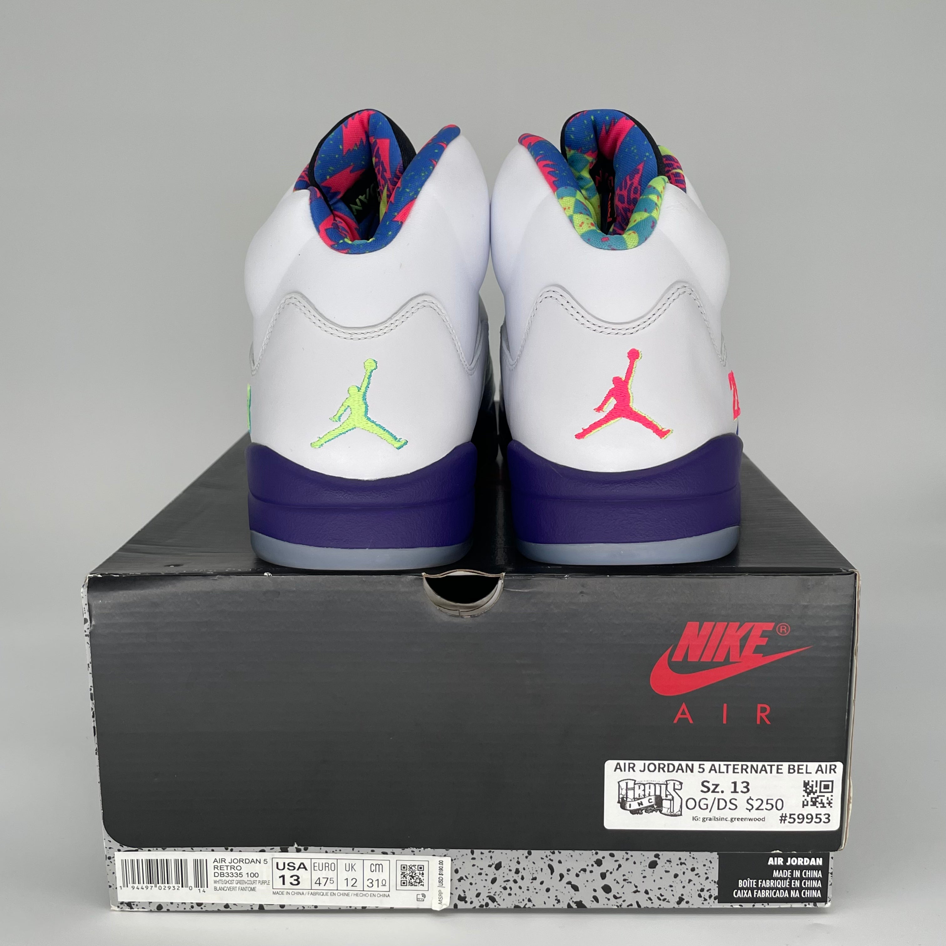 AIR JORDAN 5 ALTERNATE BEL AIR SIZE 13 DB3335-100