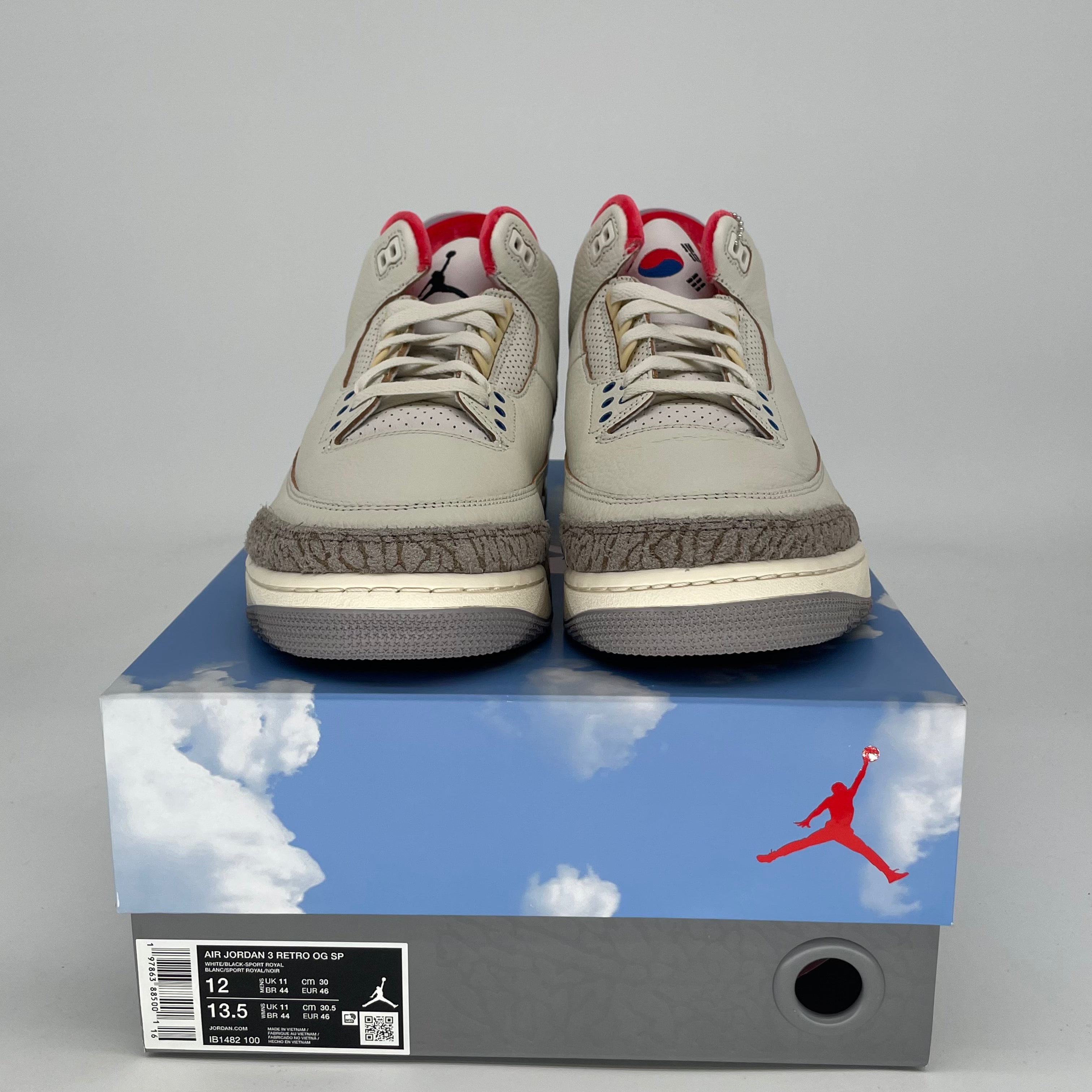 AIR JORDAN 3 SEOUL 2.0 IB1482-100 SIZE 12/13.5W