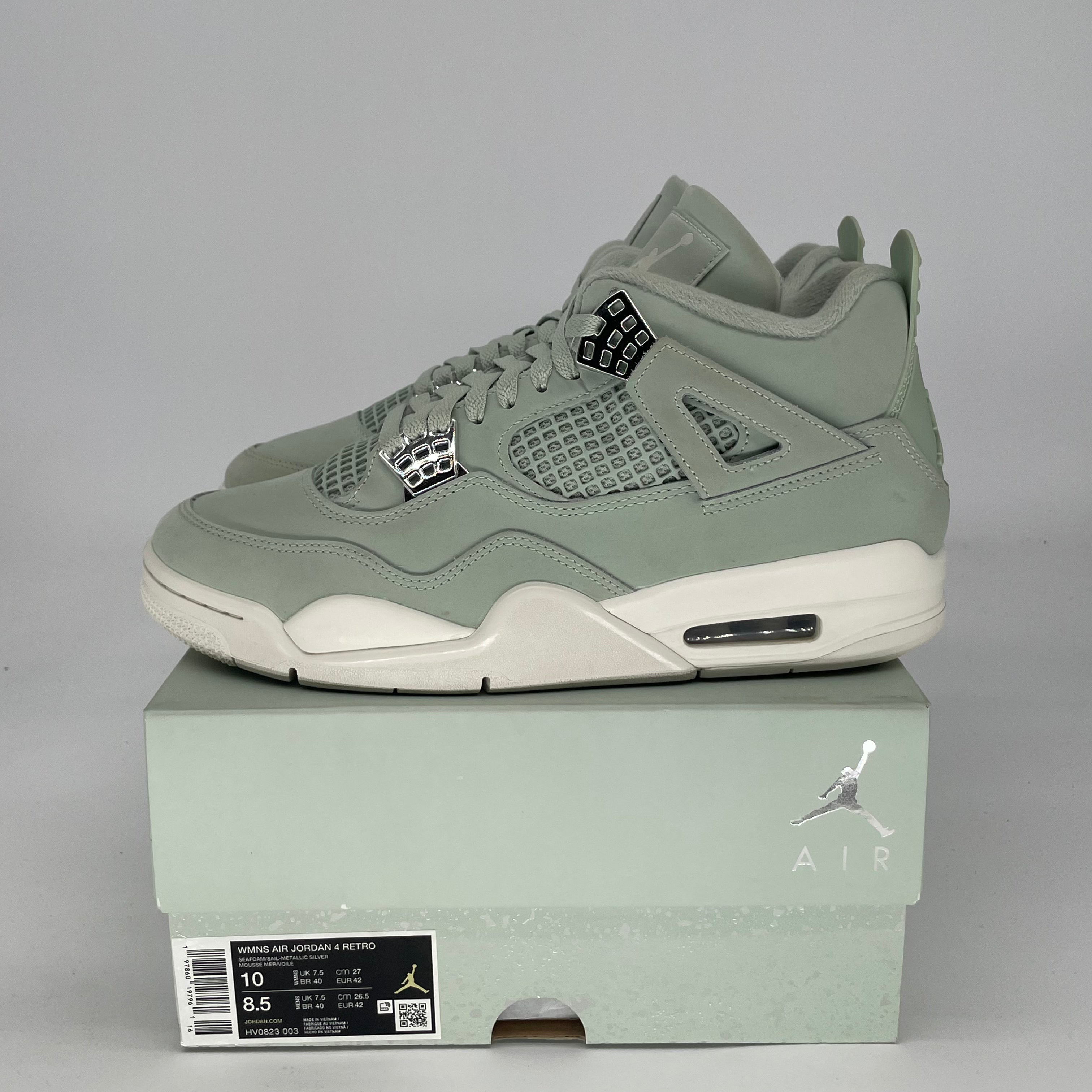 AIR JORDAN 4 SEAFOAM SAIL W HV0823-003 SIZE 8.5/10W