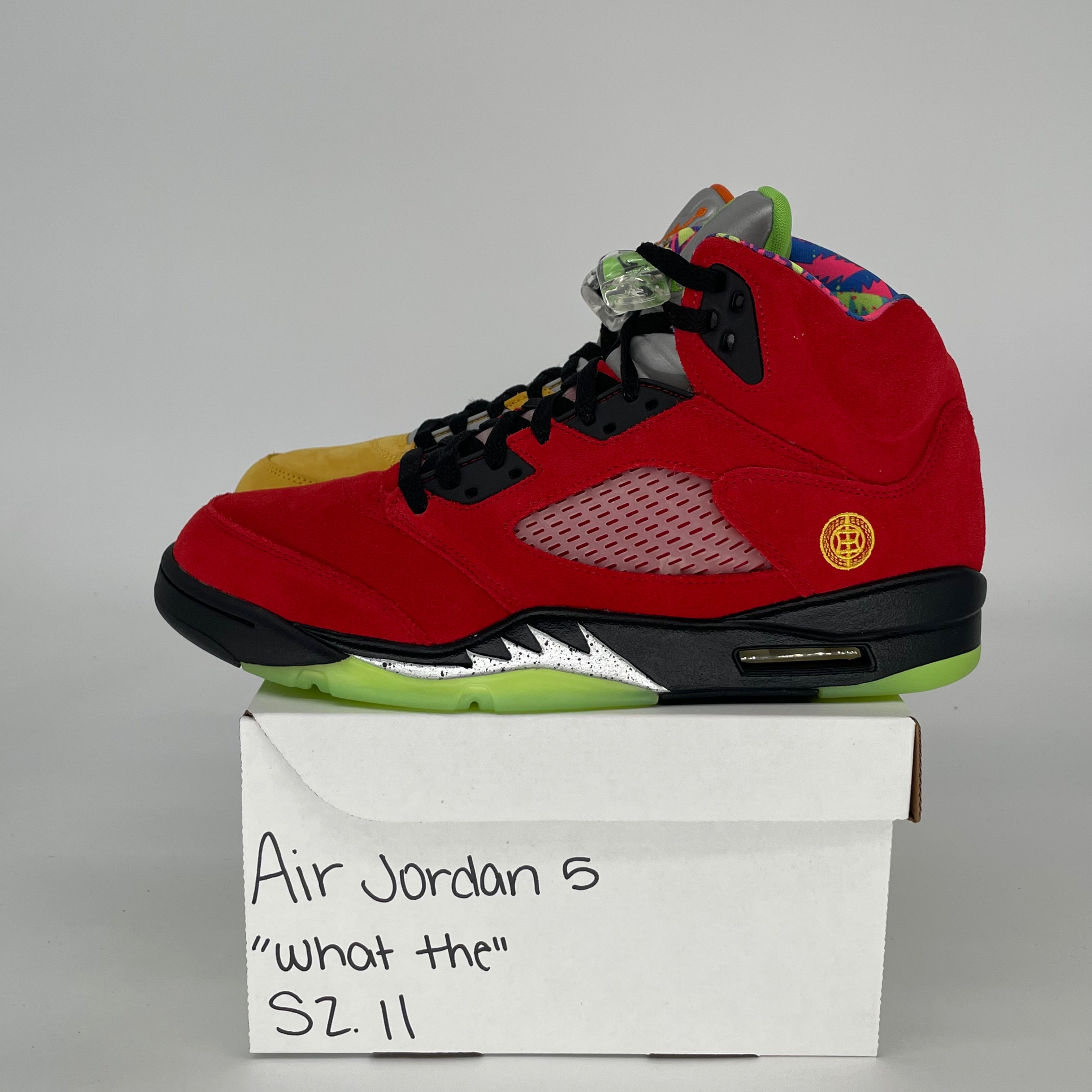 AIR JORDAN 5 WHAT THE CZ5725-700 SIZE 11/12.5W