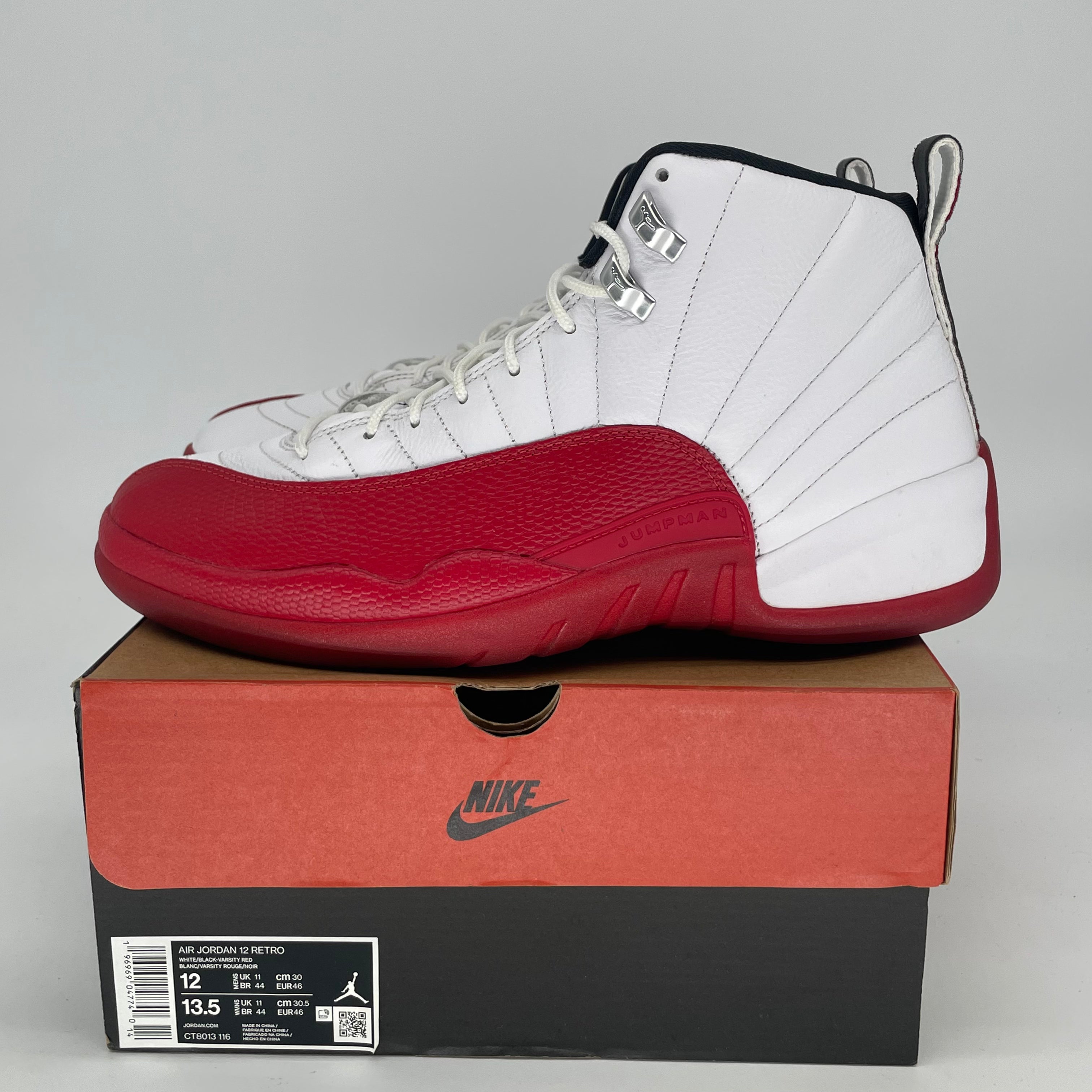 AIR JORDAN 12 CHERRY CT8013-116 SIZE 12/13.5W
