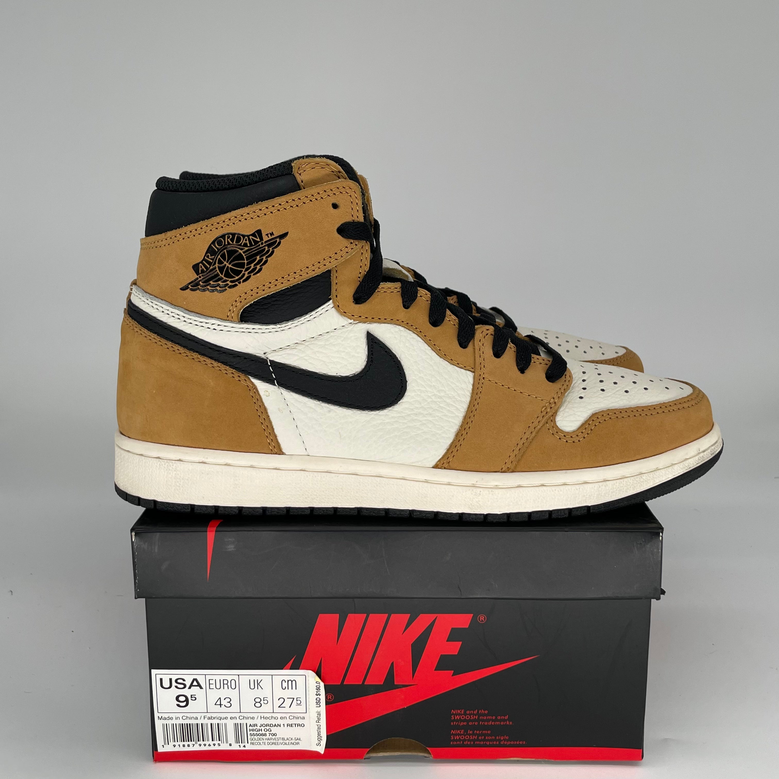 AIR JORDAN 1 ROOKIE OF THE YEAR SIZE 9.5 555088-700