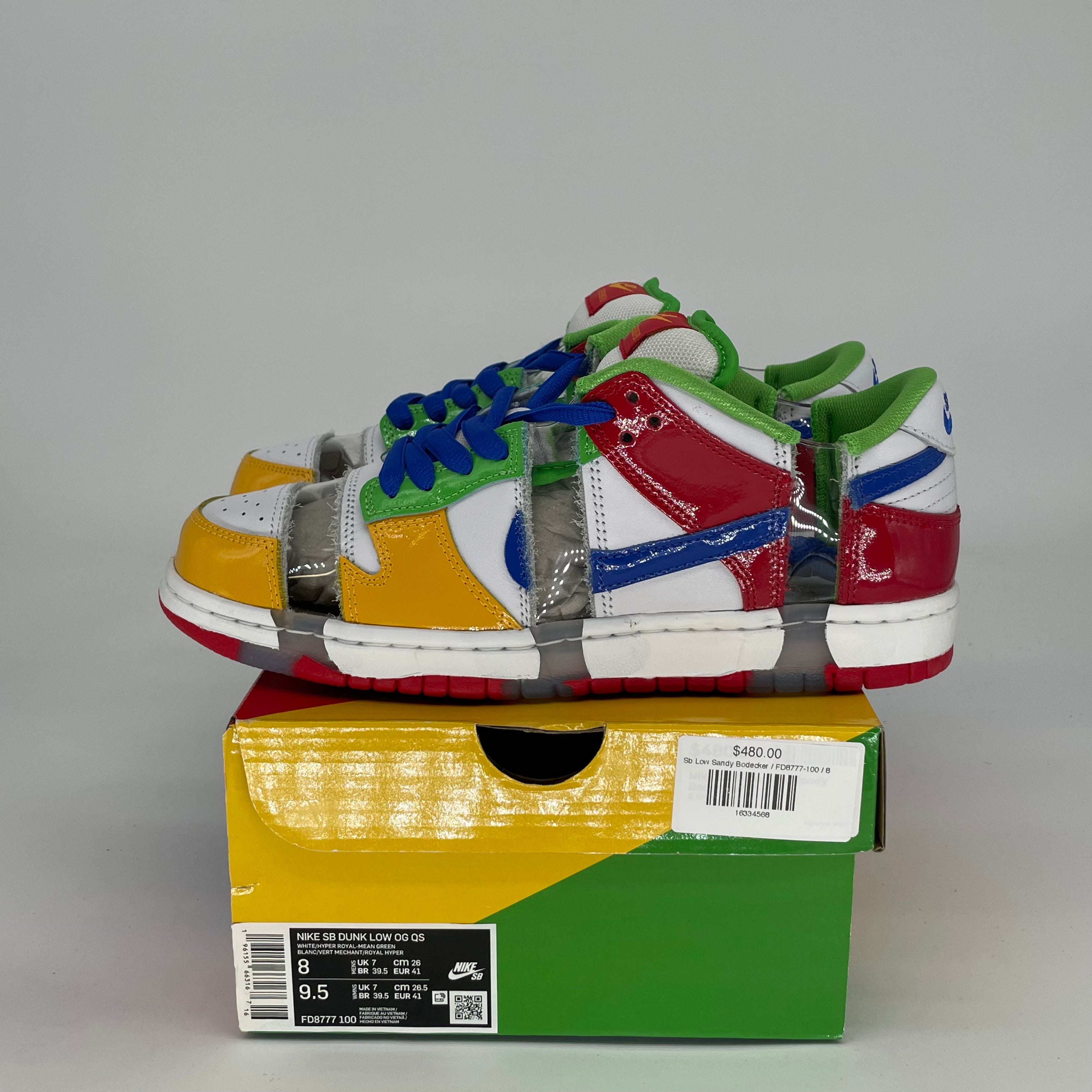 NIKE SB DUNK LOW SANDY BODECKER EBAY FD8777-100 SIZE 8/9.5W