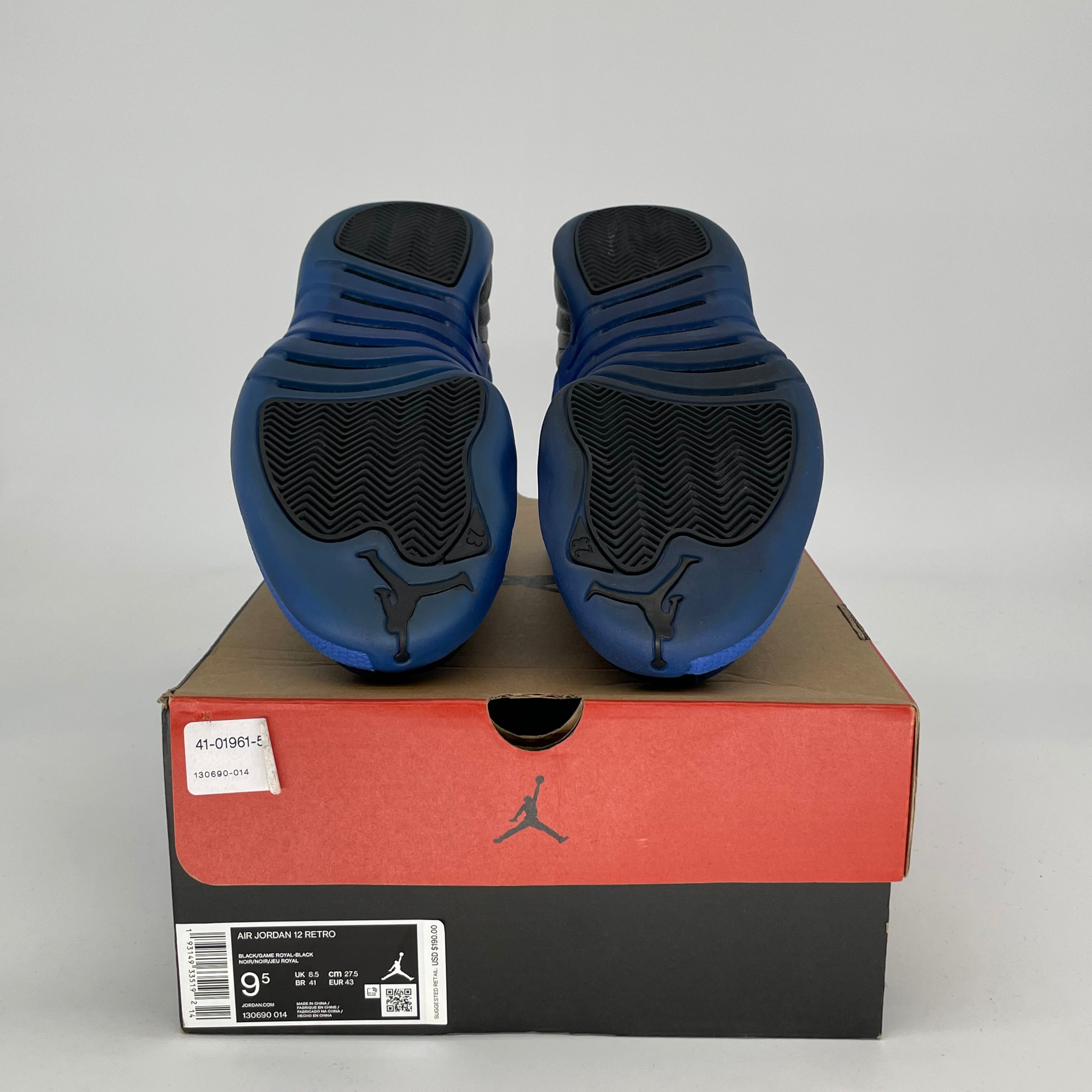 AIR JORDAN 12 BLACK GAME ROYAL SIZE 9.5/11W 130690-014