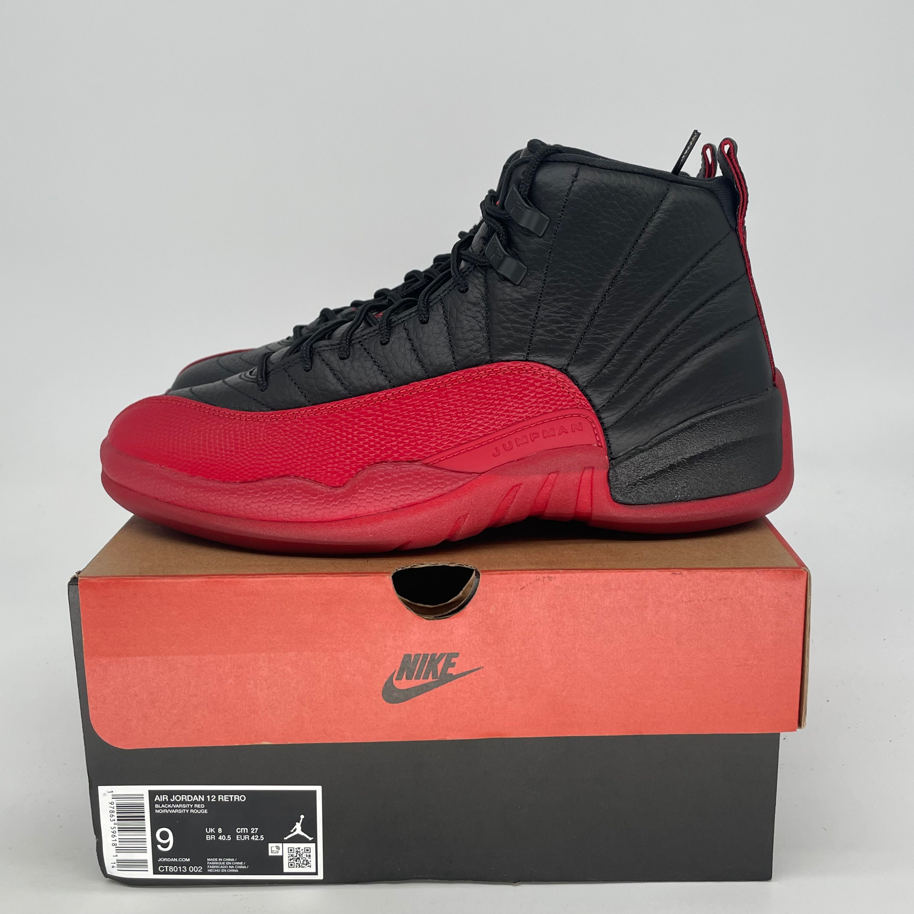 AIR JORDAN 12 FLU GAME CT8013-002 SIZE 9/10.5W