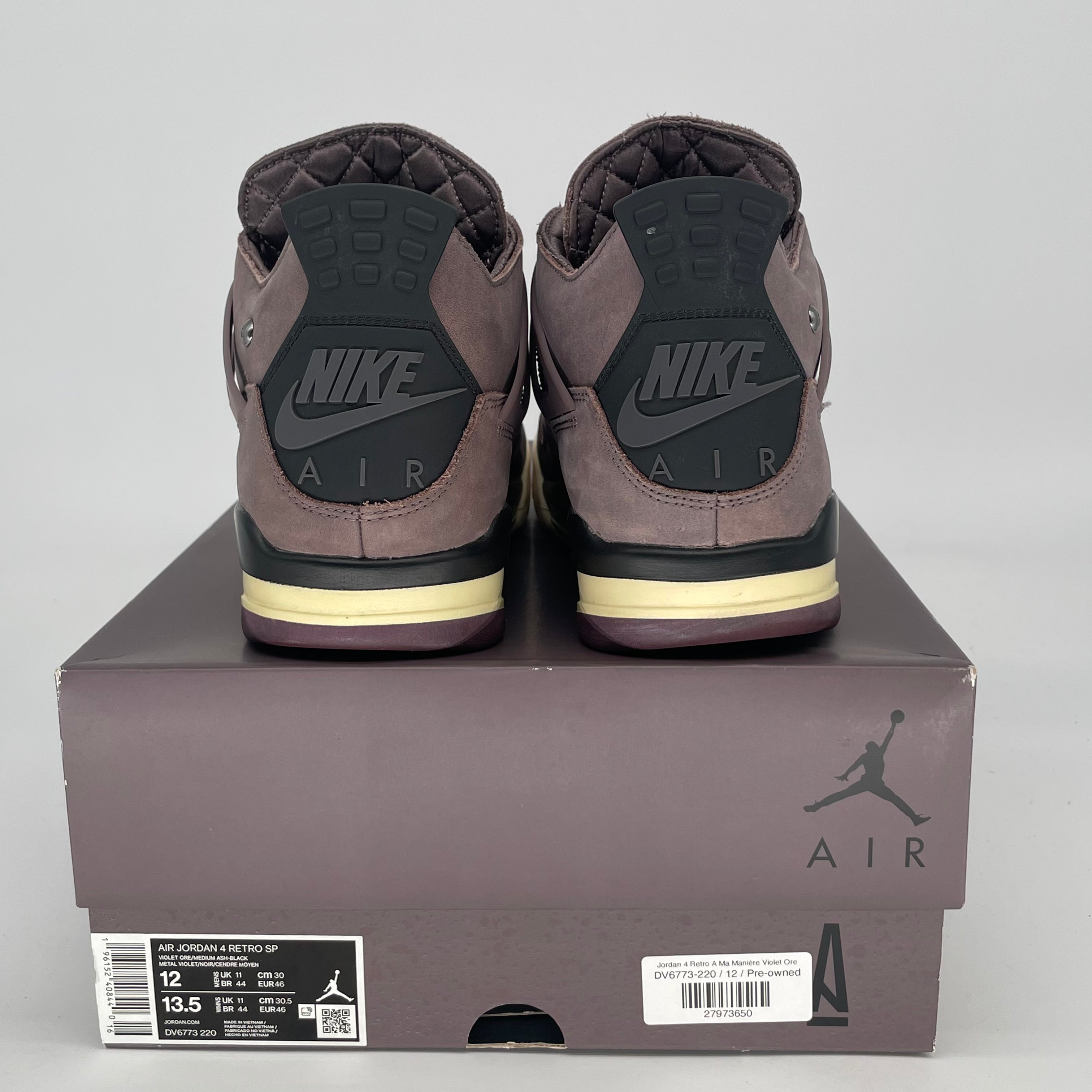 AIR JORDAN 4 A MA MANIERE VIOLET ORE DV6773-220 SIZE 12/13.5W