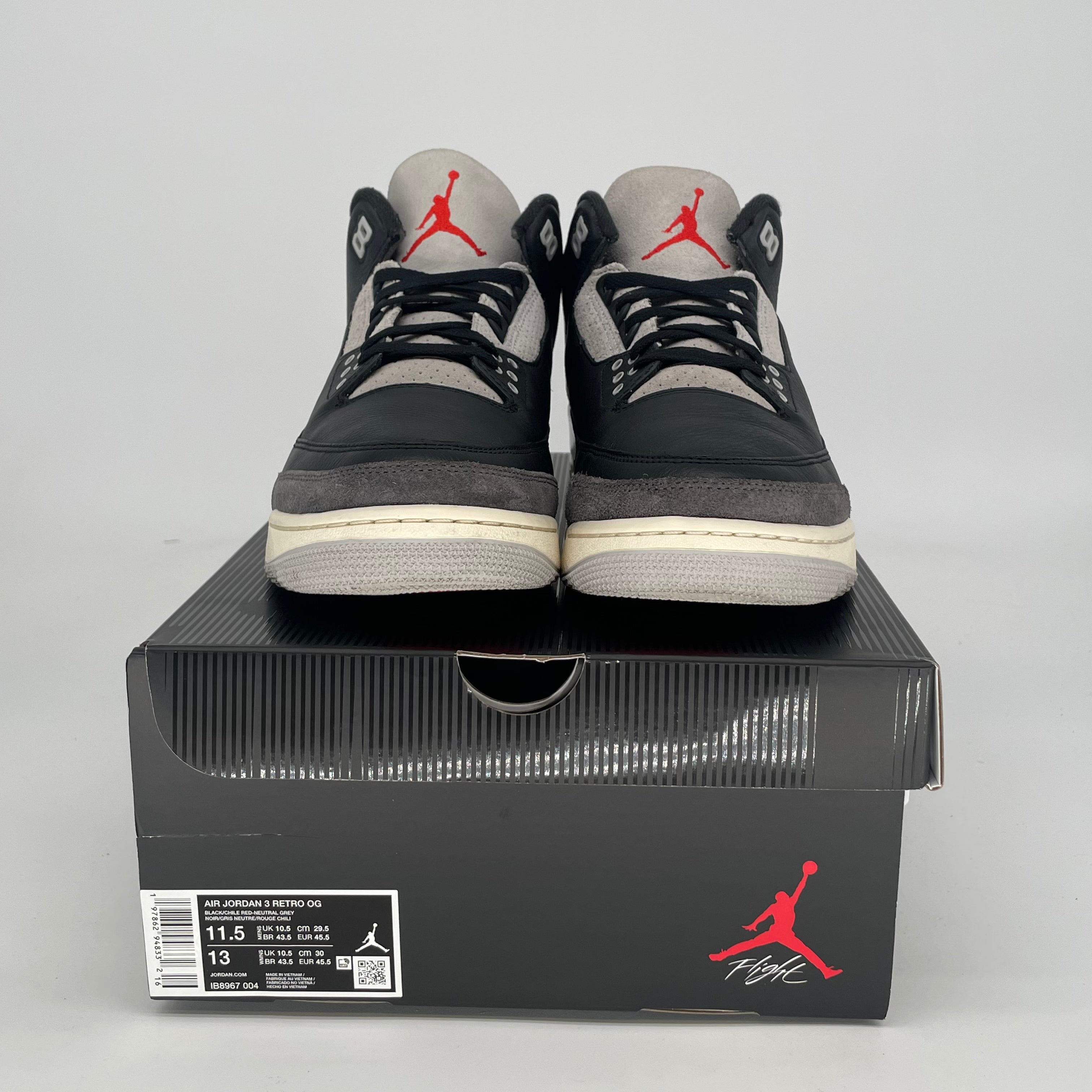 AIR JORDAN 3 RARE AIR IB8967-004 SIZE 11.5/13W