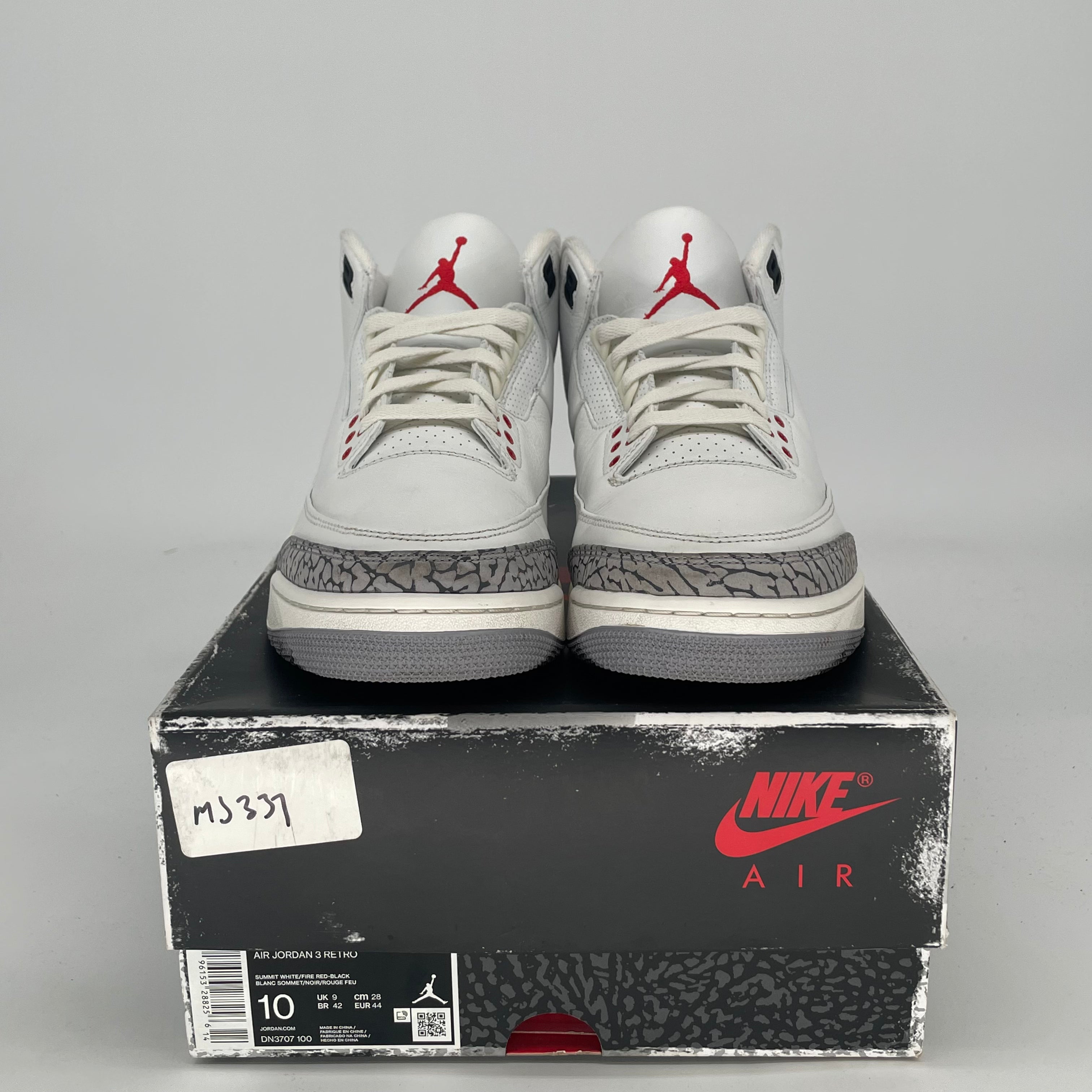 AIR JORDAN 3 WHITE CEMENT REIMAGINED DN3707-100 SIZE 10/11.5W