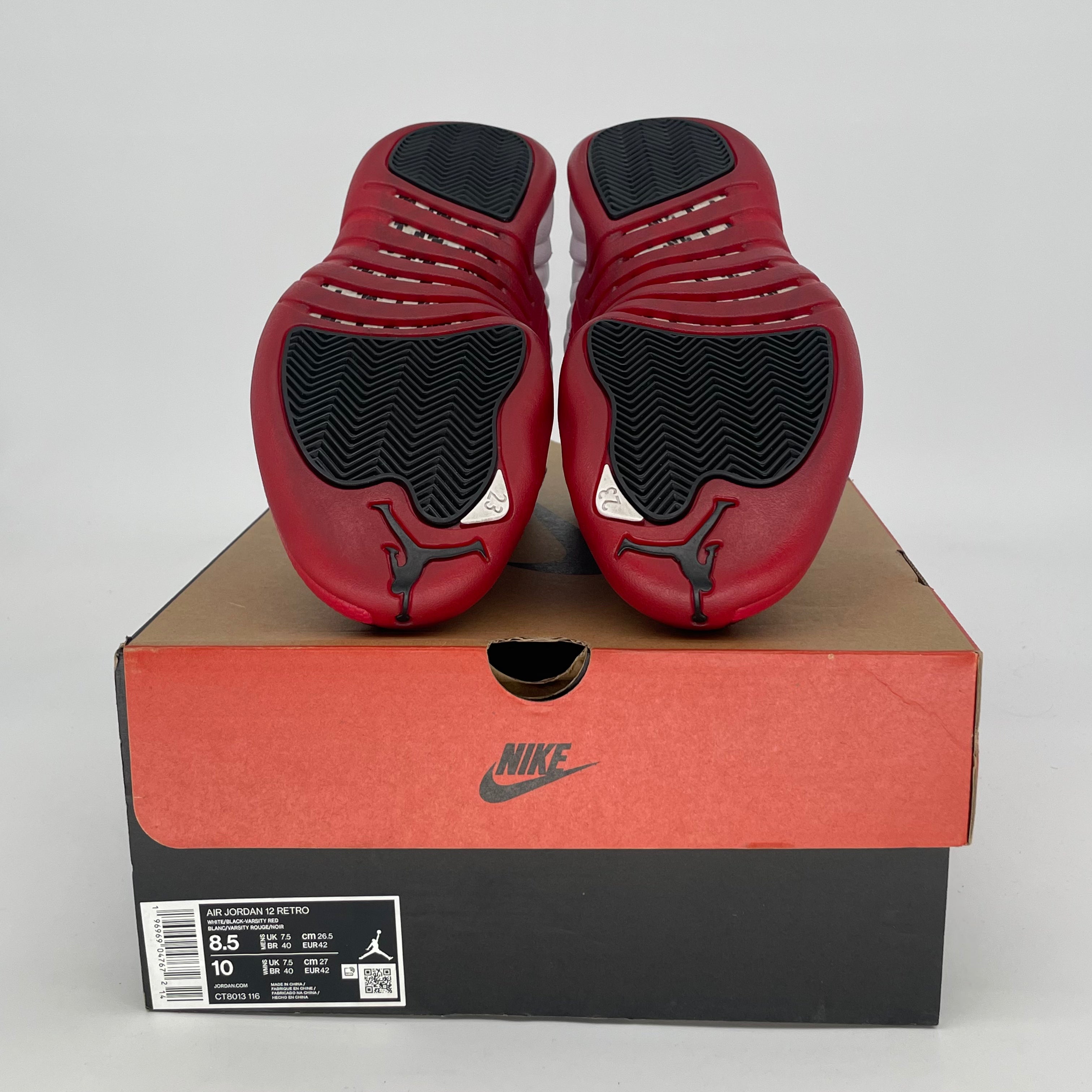 AIR JORDAN 12 CHERRY CT8013-116 SIZE 8.5/10W