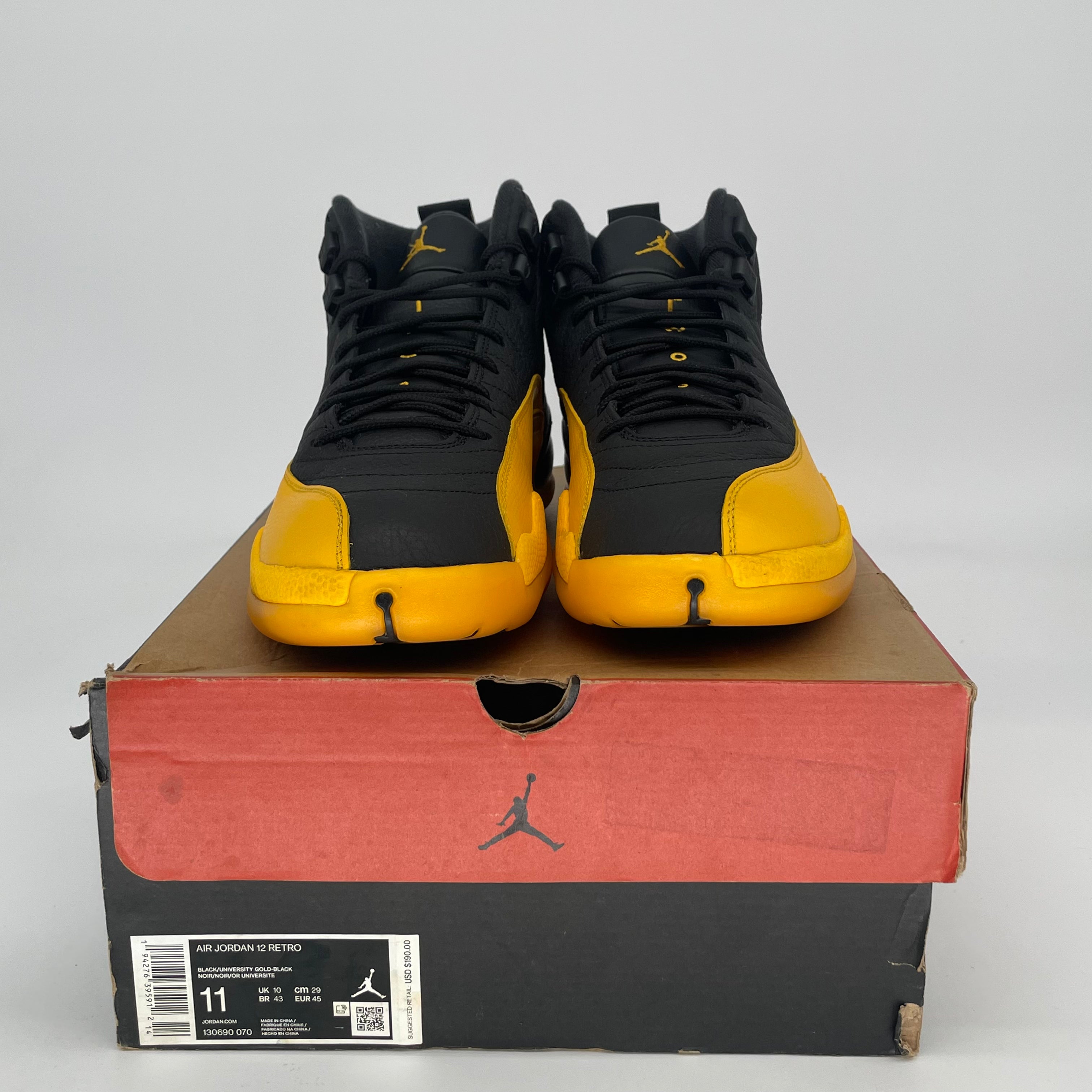 AIR JORDAN 12 UNIVERSITY GOLD 130690-070 SIZE 11/12.5W