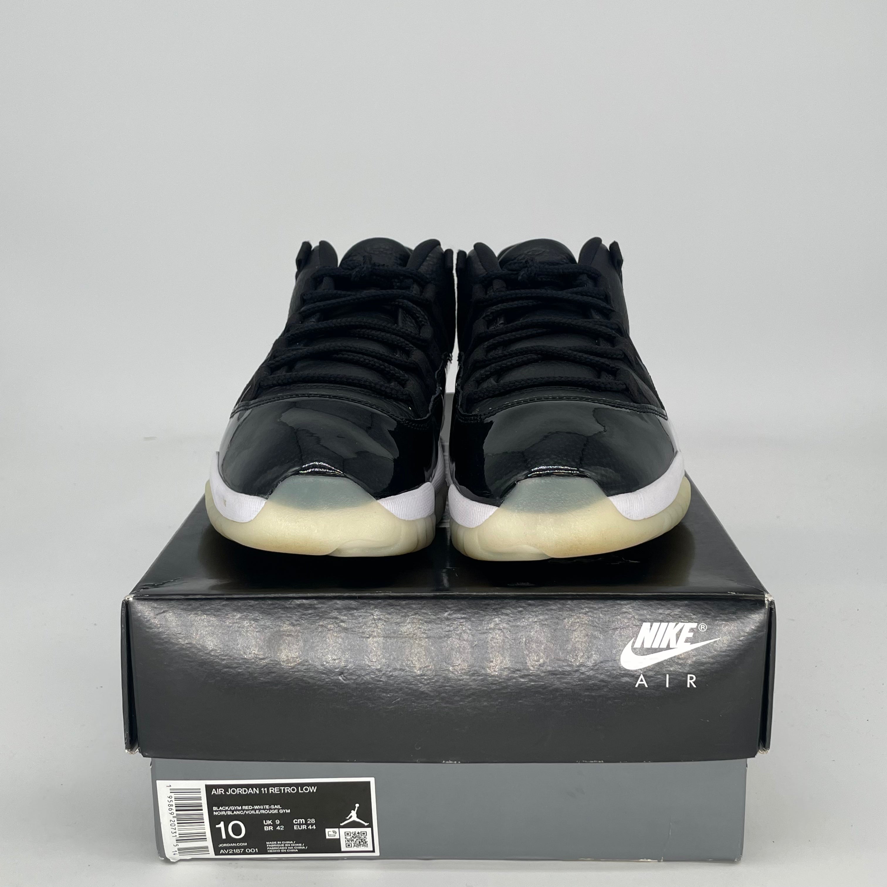 AIR JORDAN 11 LOW 72-10 AV2187-001 SIZE 10/11.5W