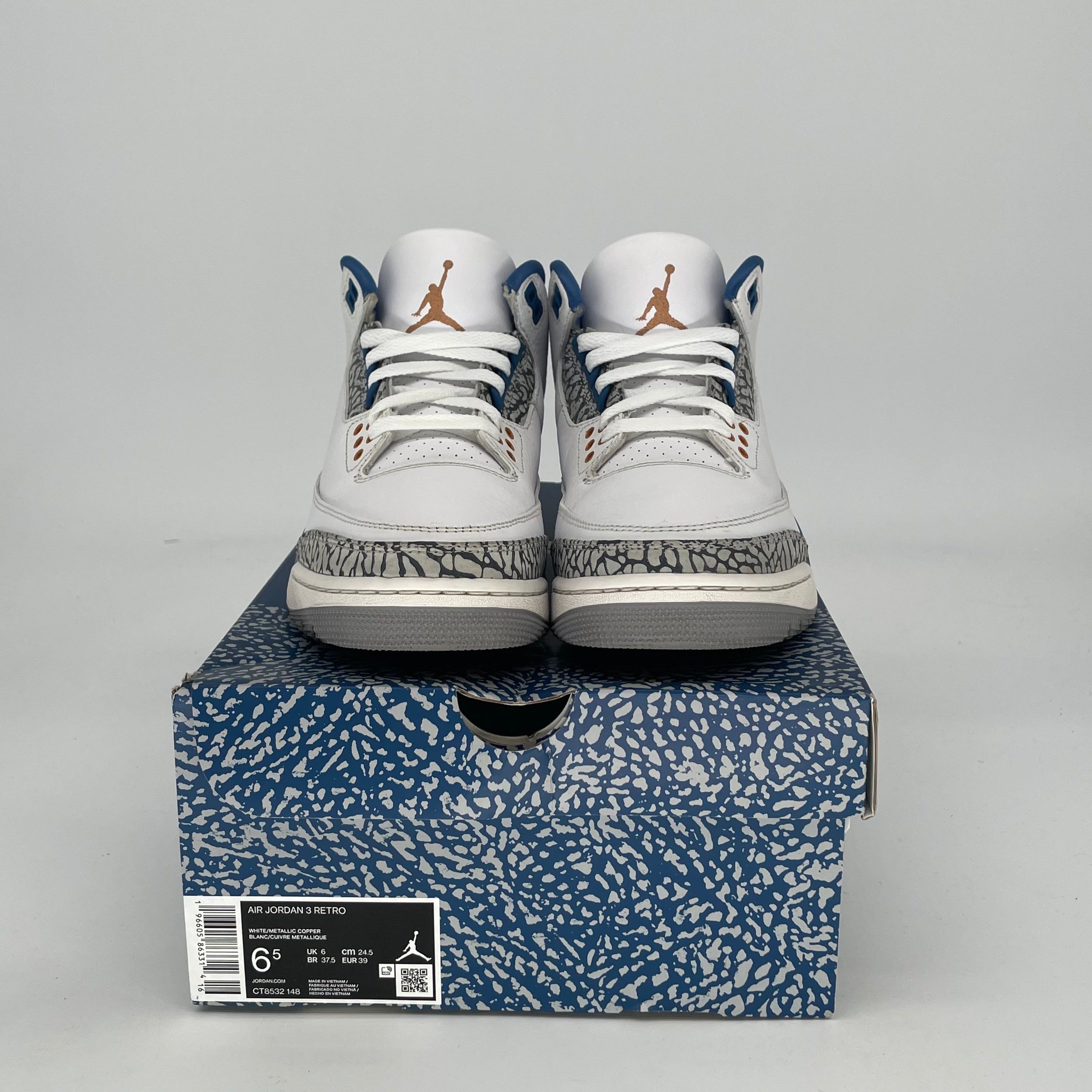 AIR JORDAN 3 WIZARDS CT8532-148 SIZE 6.5/8W