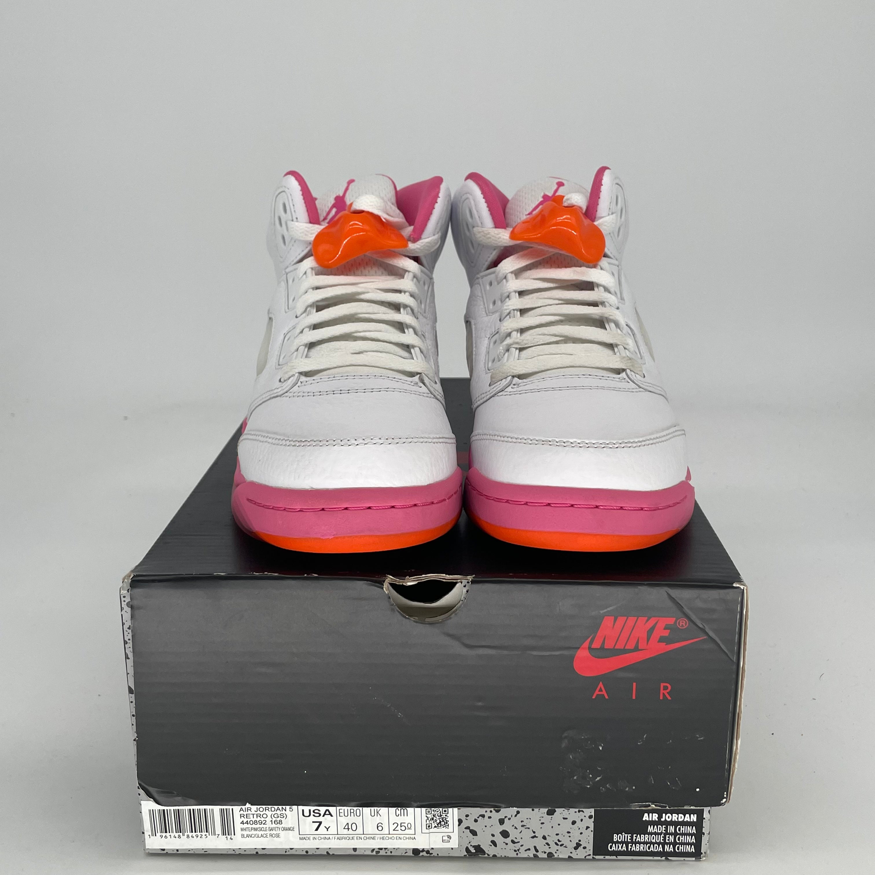 AIR JORDAN 5 PINKSICLE 440892-168 SIZE 7/8.5W