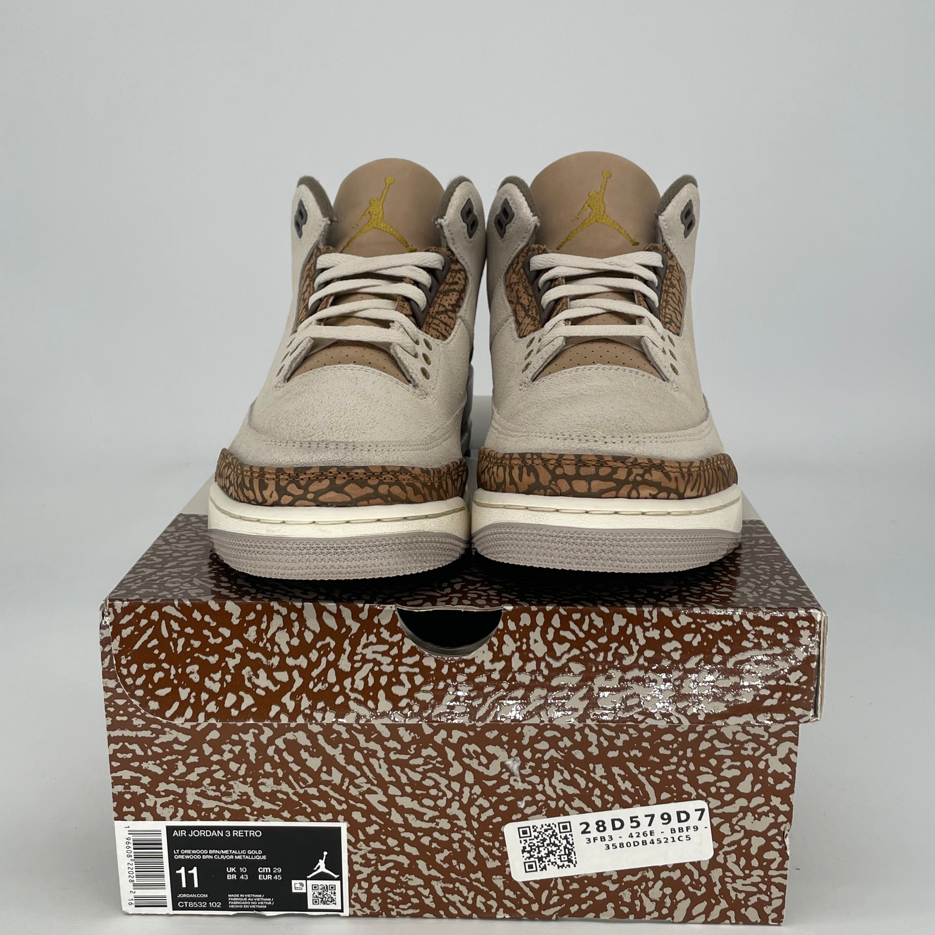 AIR JORDAN 3 PALOMINO CT8532-102 SIZE 11/12.5W