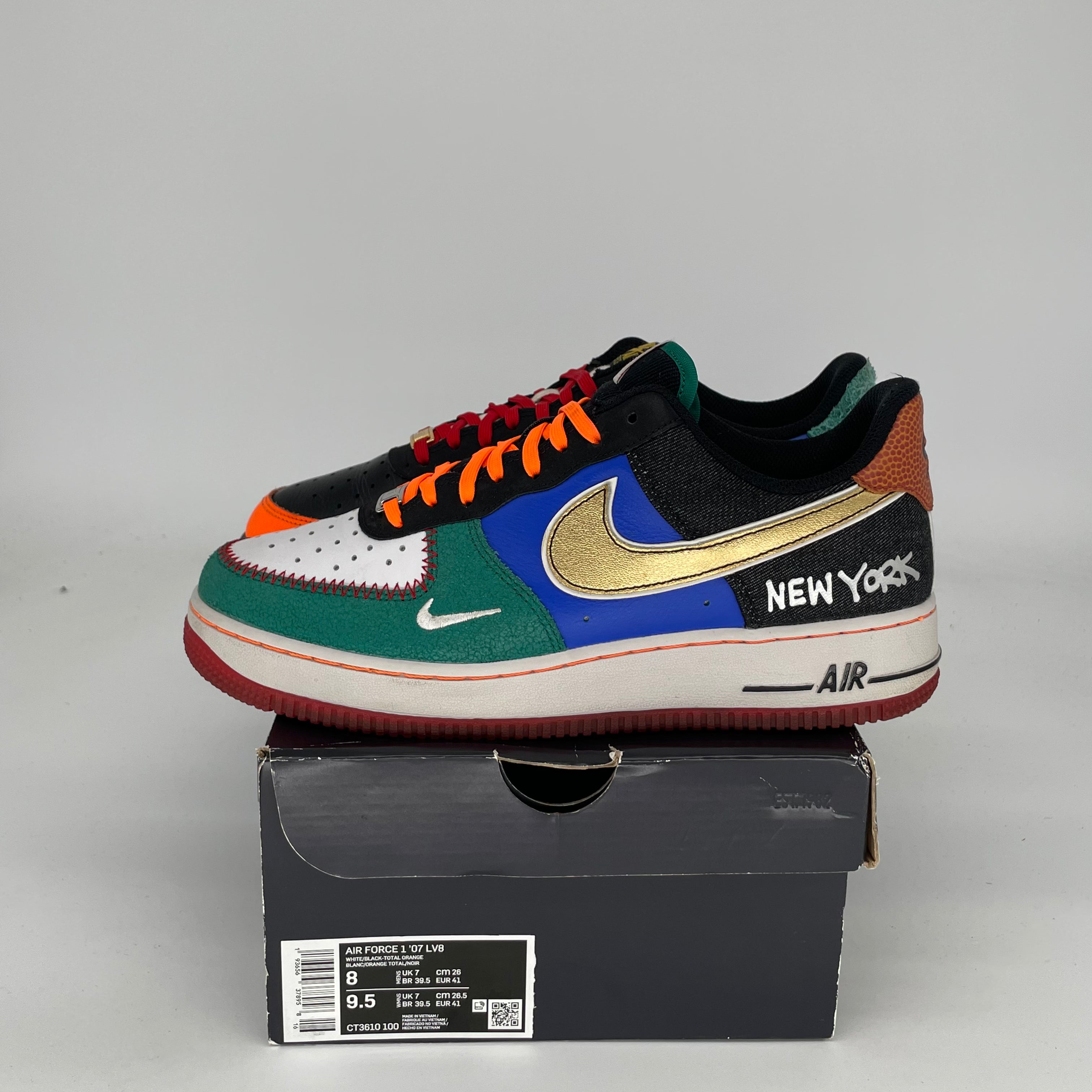 NIKE AIR FORCE 1 LOW NYC CITY OF ATHLETES SIZE 8 CT3610-100