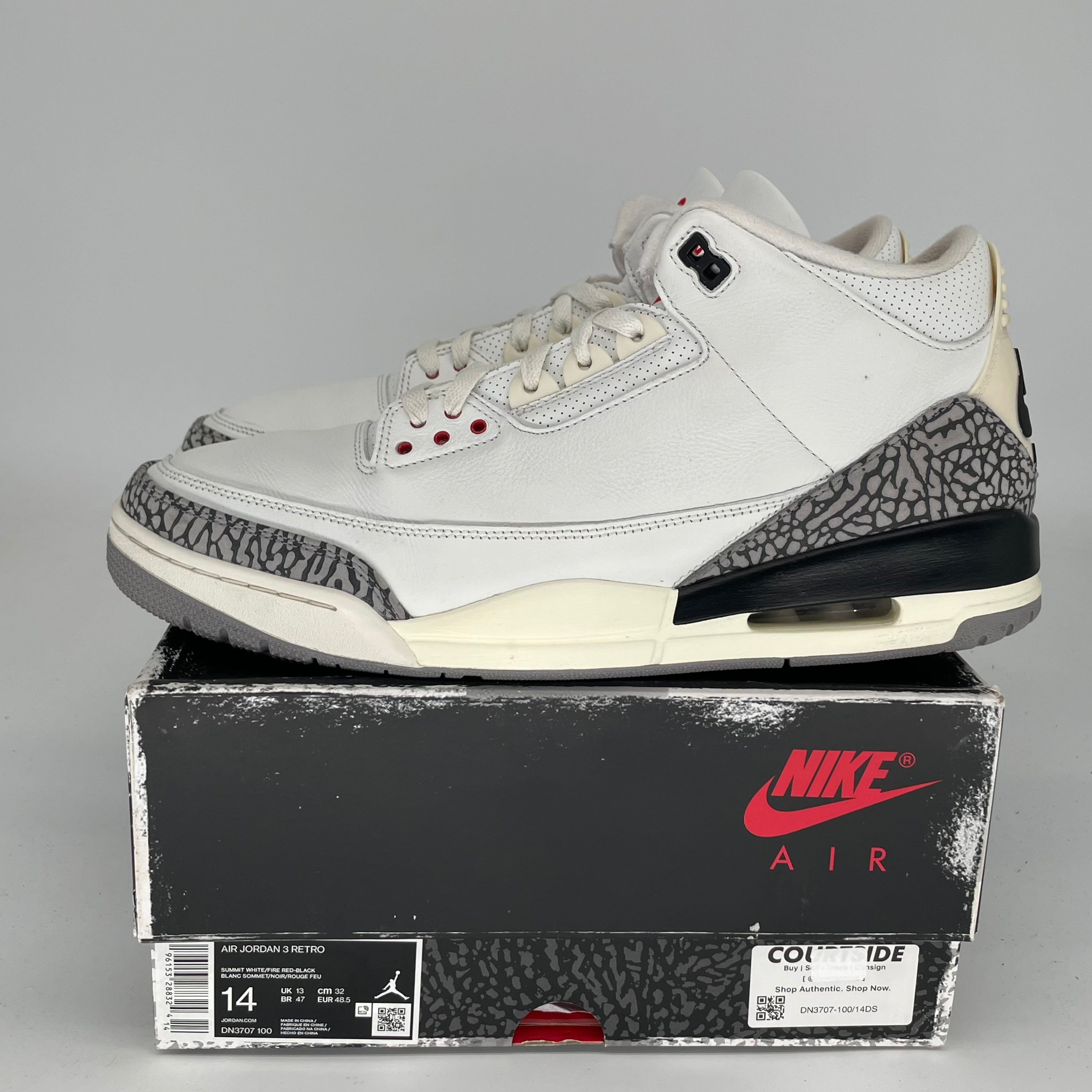 AIR JORDAN 3 WHITE CEMENT REIMAGINED SIZE 14 DN3707-100