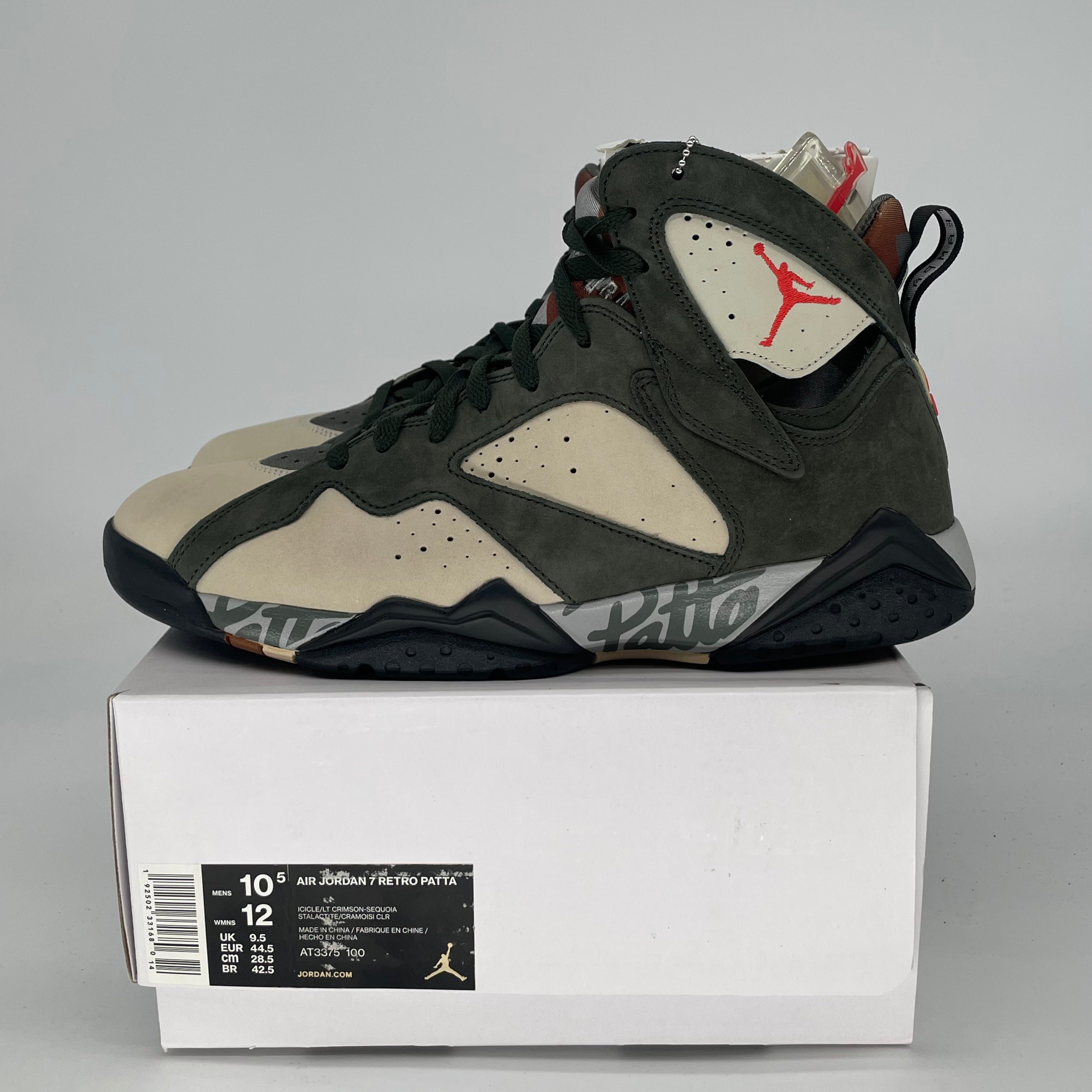 AIR JORDAN 7 PATTA ICICLE AT3375-100 SIZE 10.5/12W
