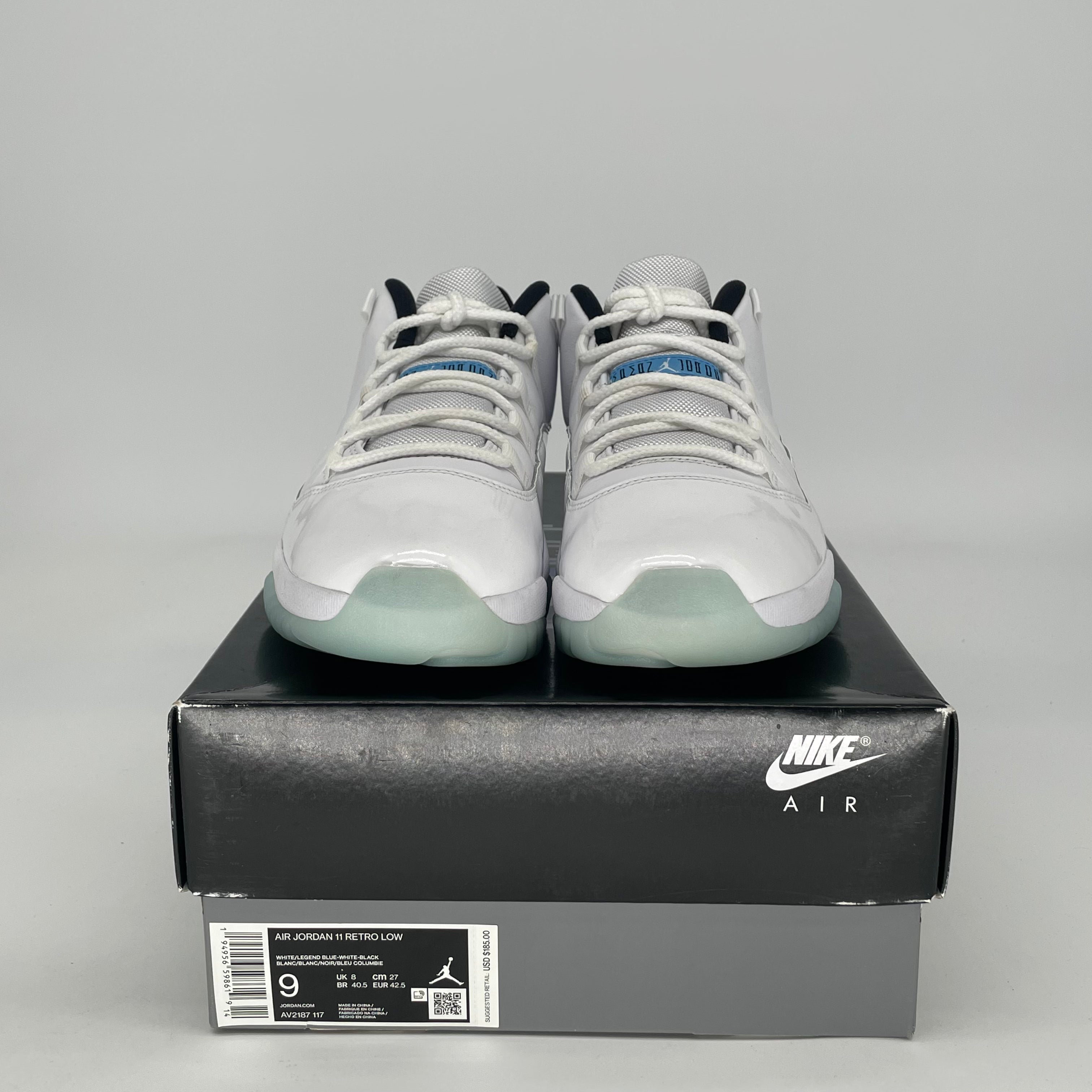 AIR JORDAN 11 LOW LEGEND BLUE AV2187-117 SIZE 9/10.5W