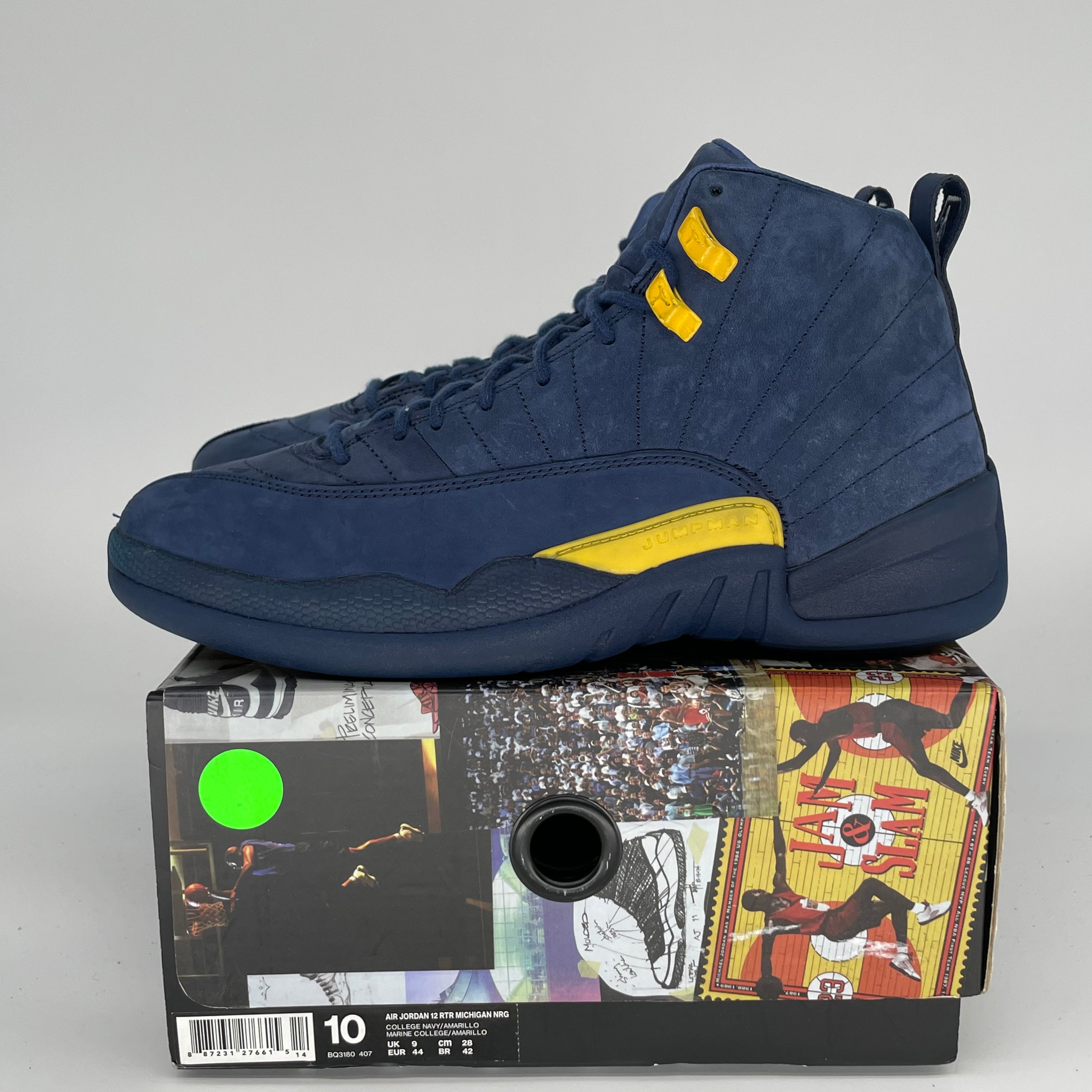 AIR JORDAN 12 MICHIGAN SIZE 10 BQ3180-407