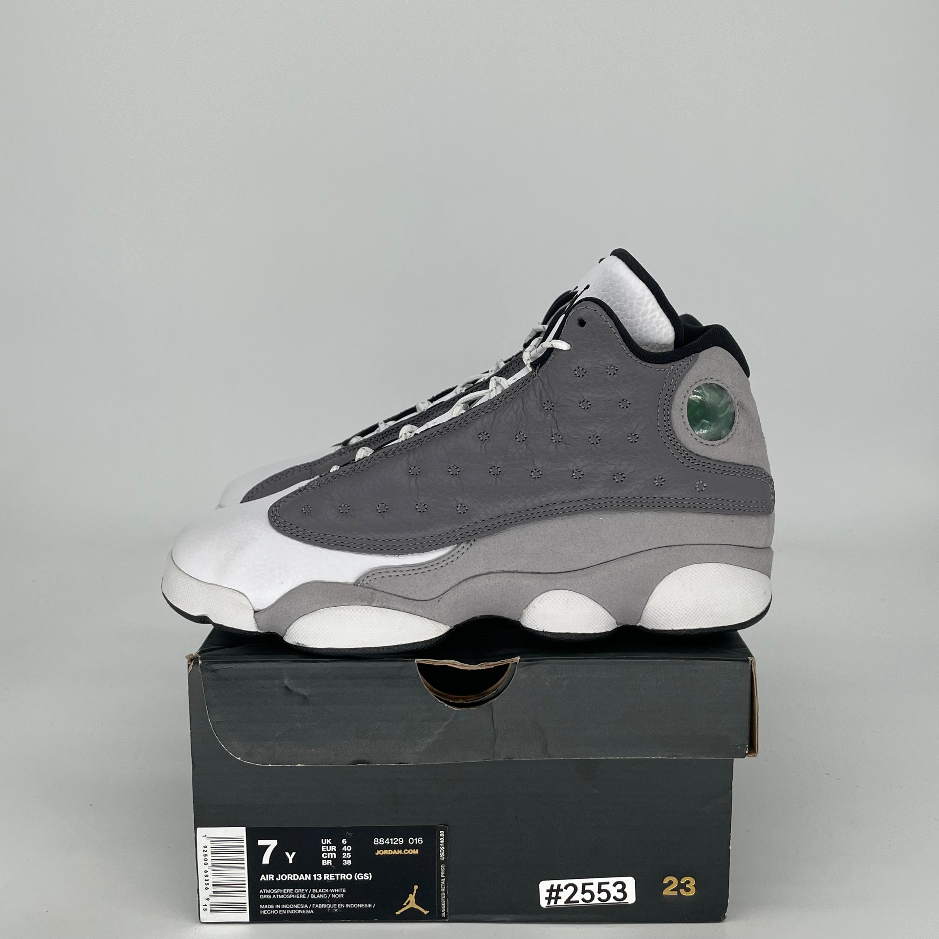 AIR JORDAN 13 ATMOSPHERE GREY 884129-016 SIZE 7/8.5W