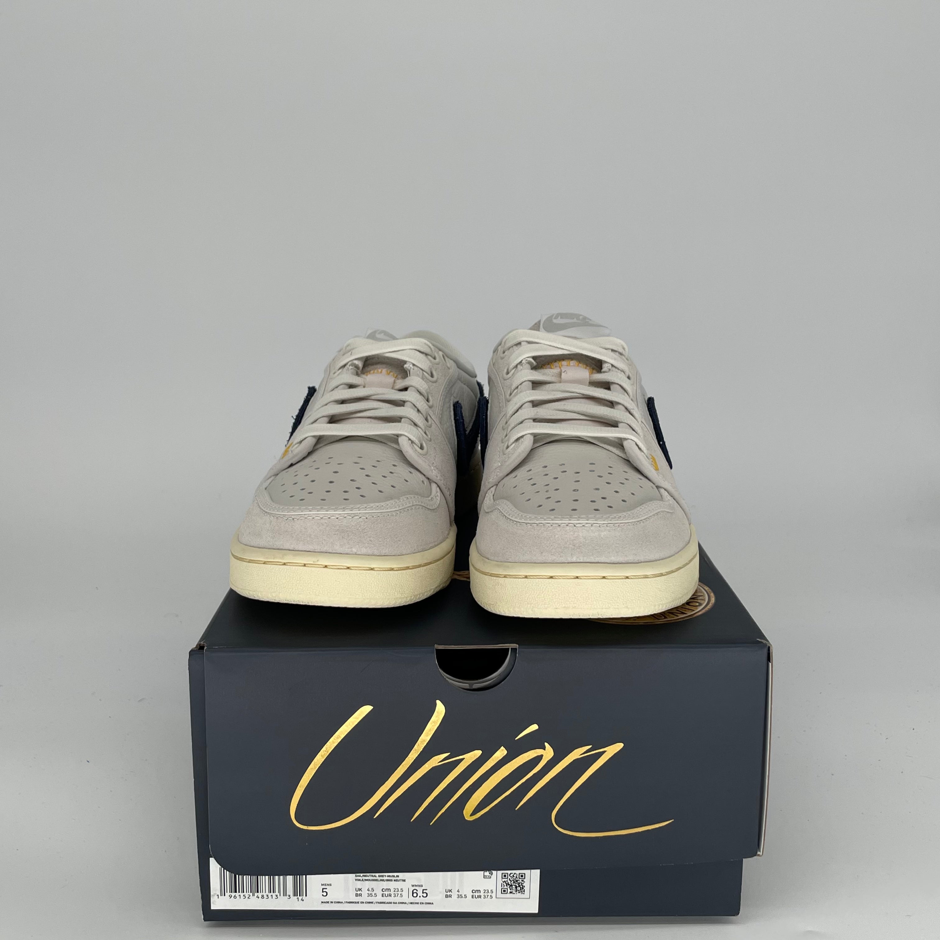 AIR JORDAN 1 LOW AJKO UNION SAIL LEATHER SIZE 5/6.5W DZ4864-100