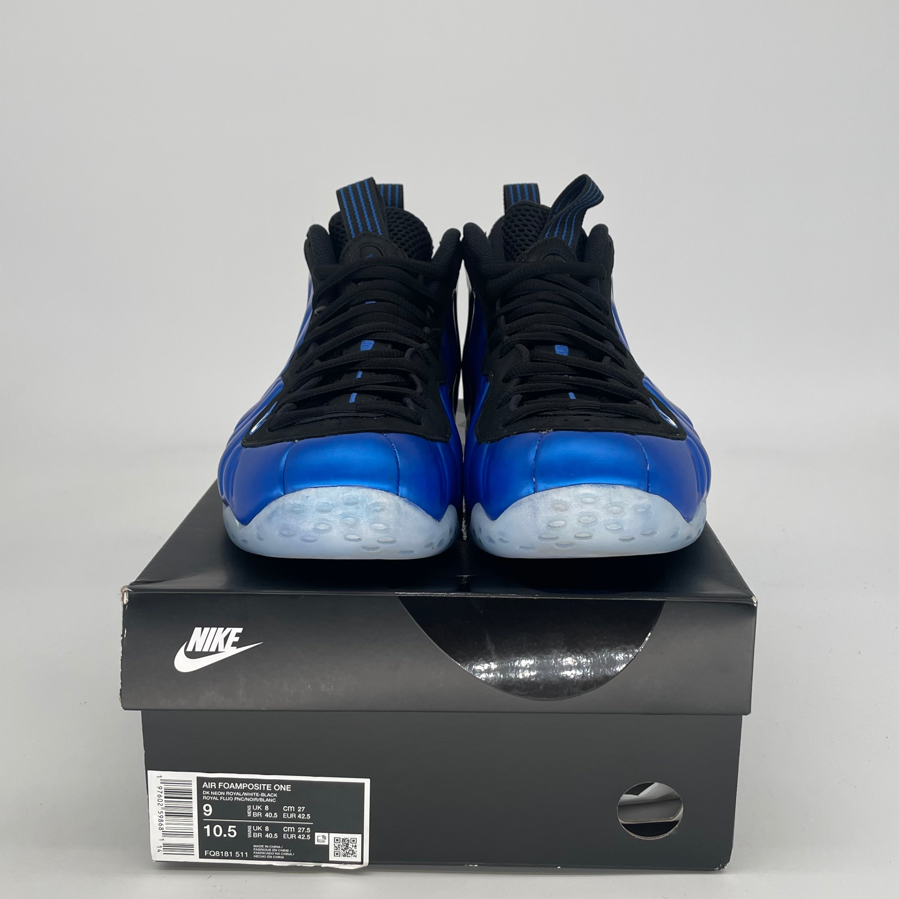 NIKE AIR FOAMPOSITE ONE INTERNATIONAL BLUE FQ8181-511 SIZE 9/10.5W