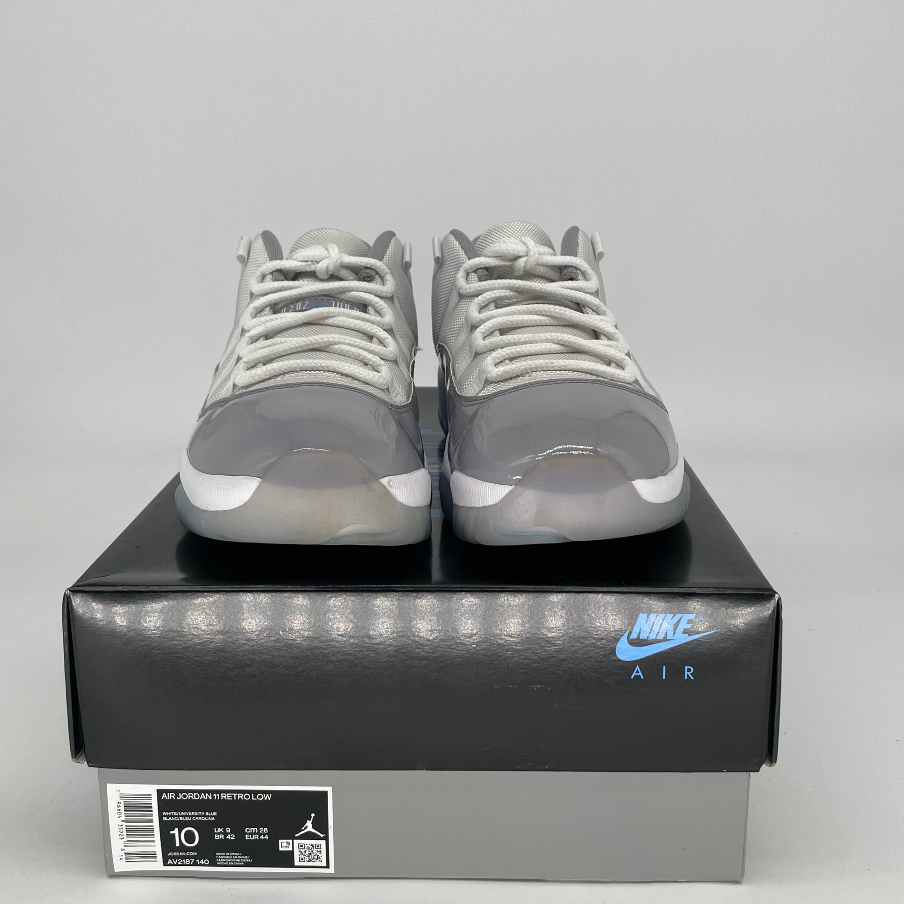 AIR JORDAN 11 LOW CEMENT GREY AV2187-140 SIZE 10/11.5W