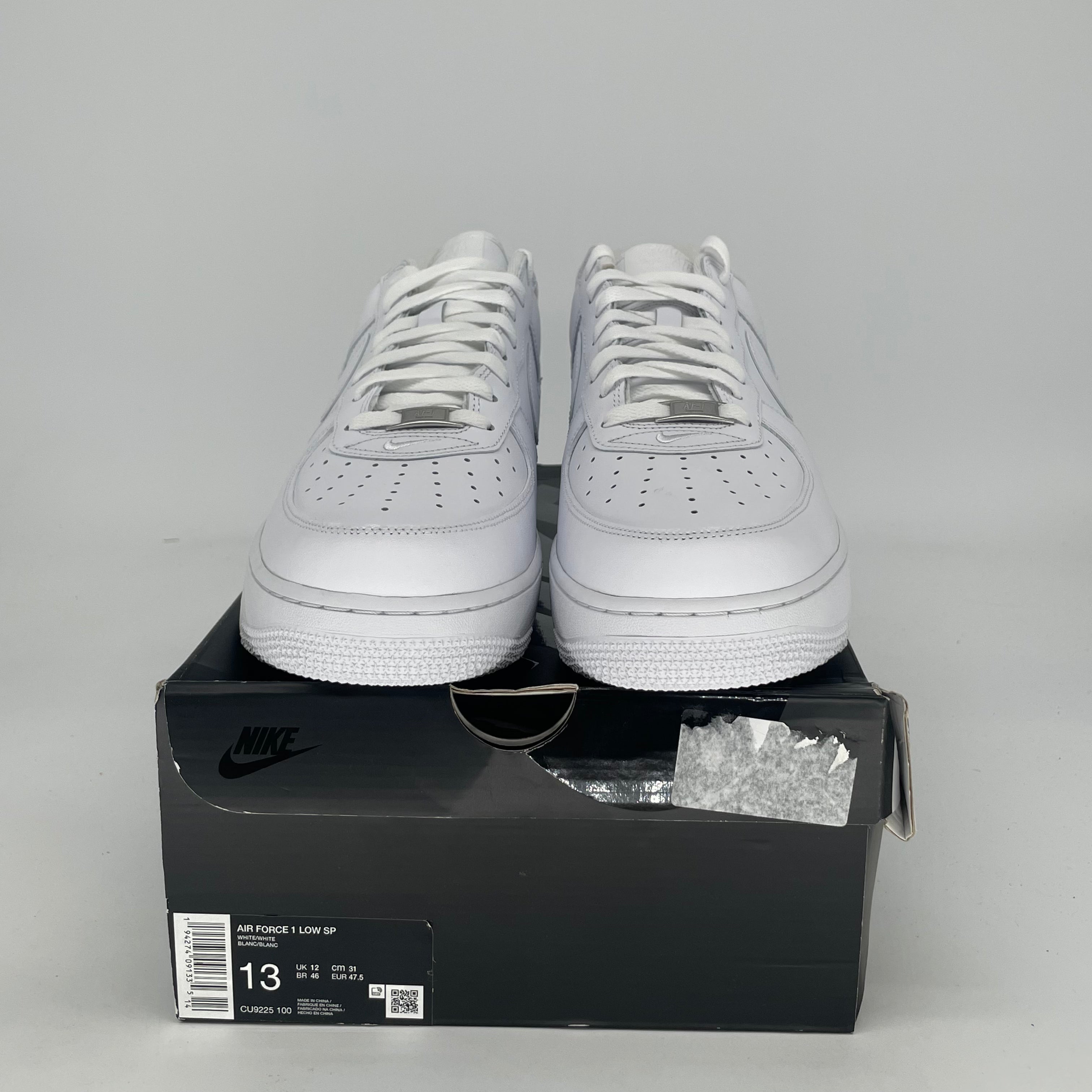 SUPREME X NIKE AIR FORCE 1 LOW WHITE CU9225-100 SIZE 13/14.5W