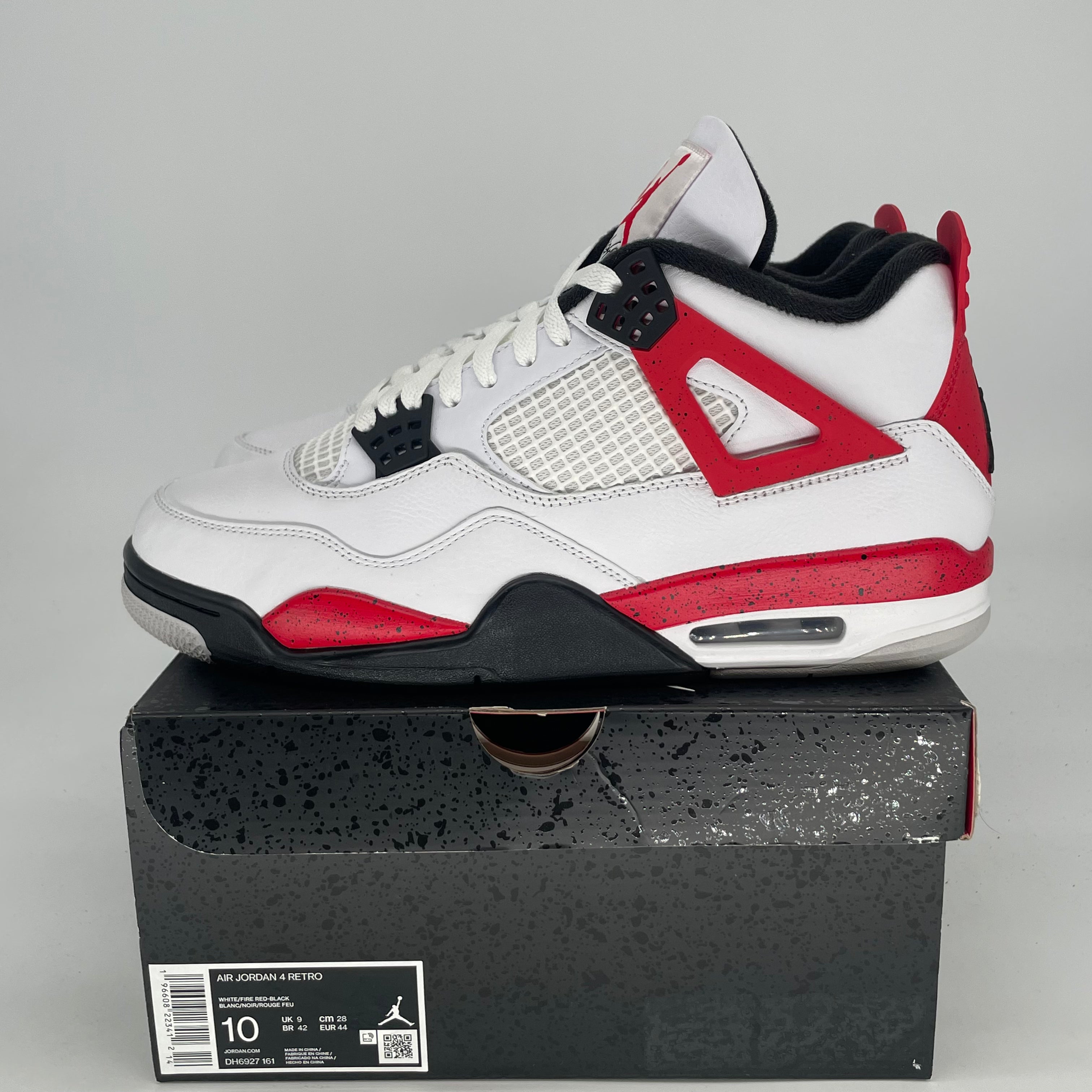 AIR JORDAN 4 RED CEMENT DH6927-161 SIZE 11/12.5W