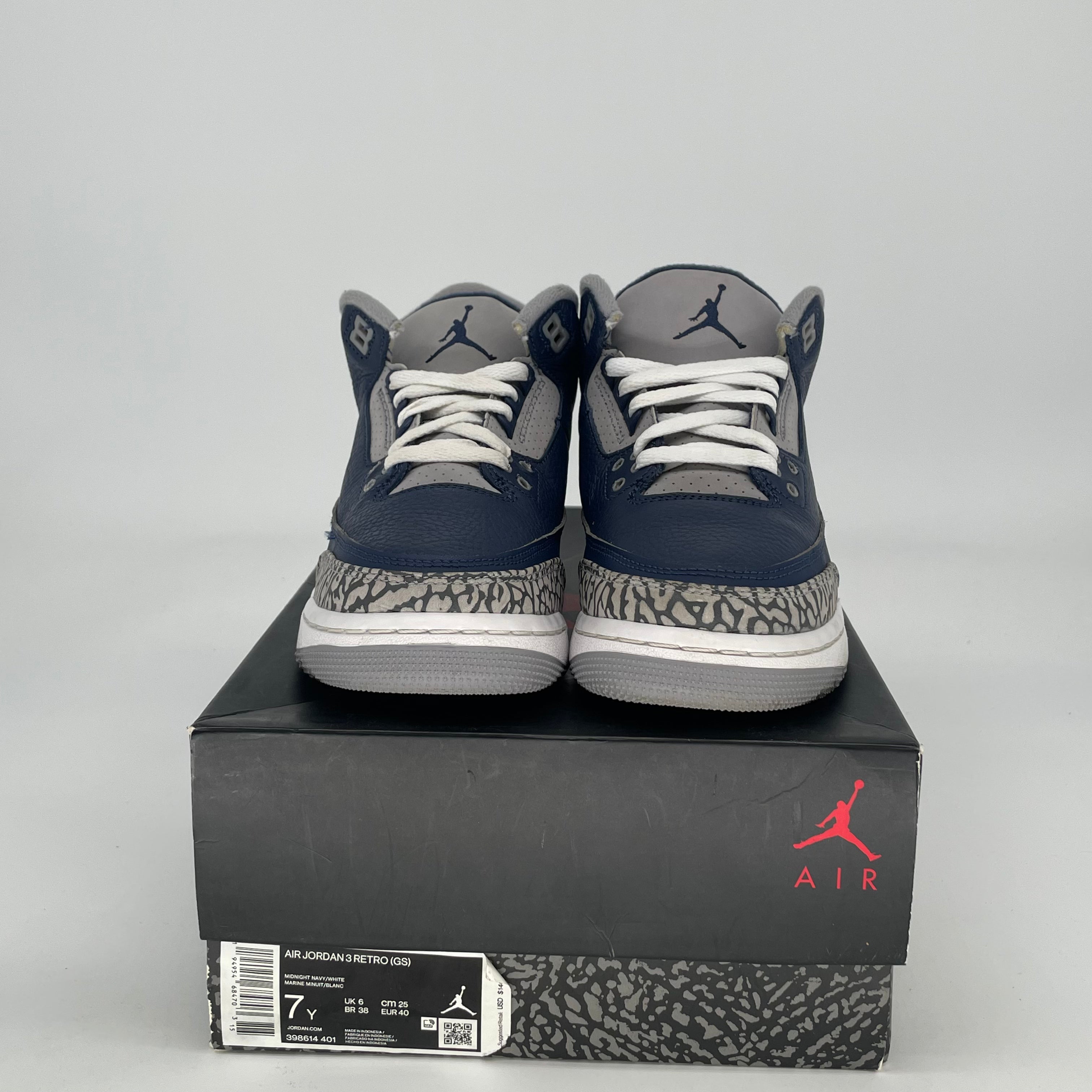 AIR JORDAN 3 GEORGETOWN 398614-401 SIZE 7/8.5W