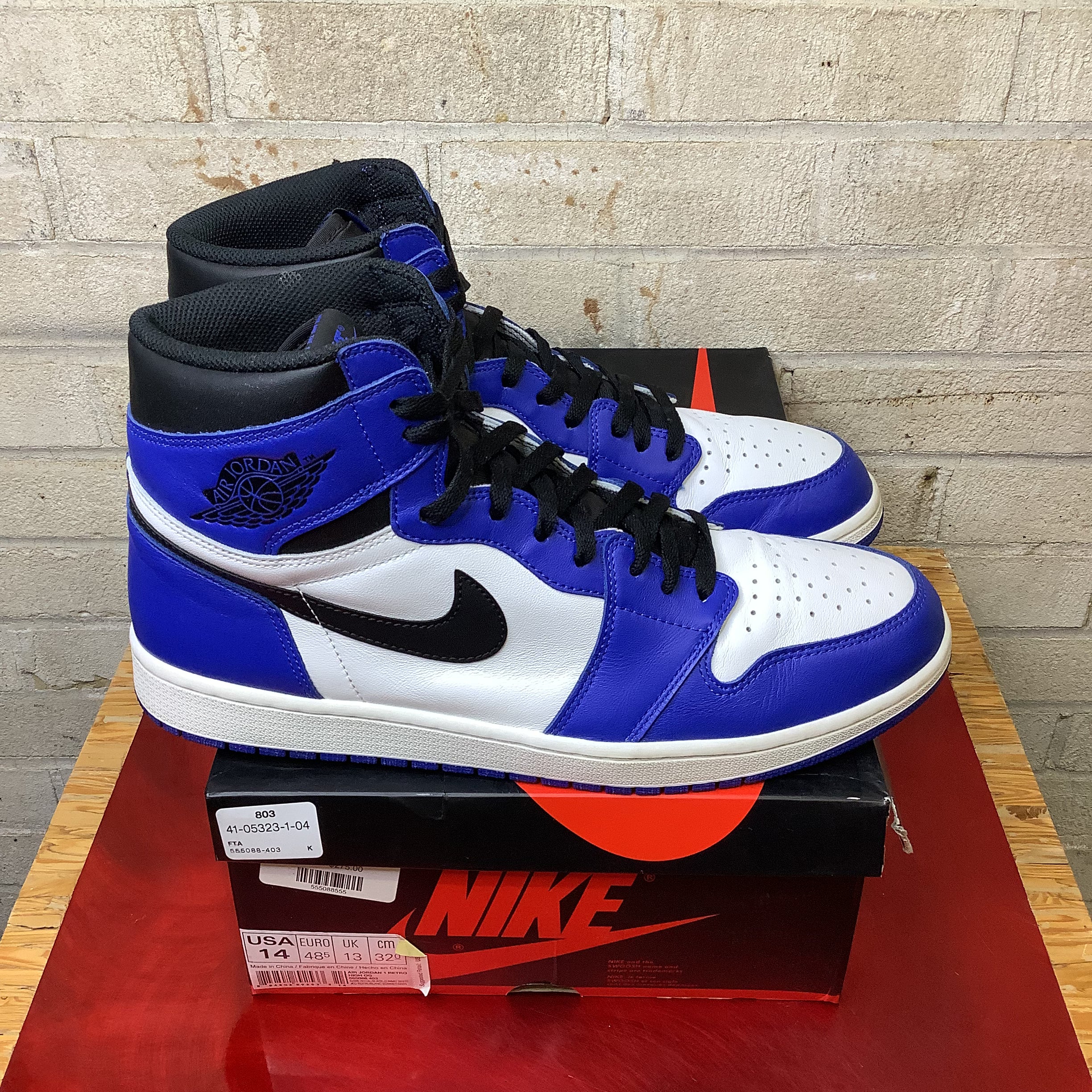 AIR JORDAN 1 GAME ROYAL SIZE 14 555088-403